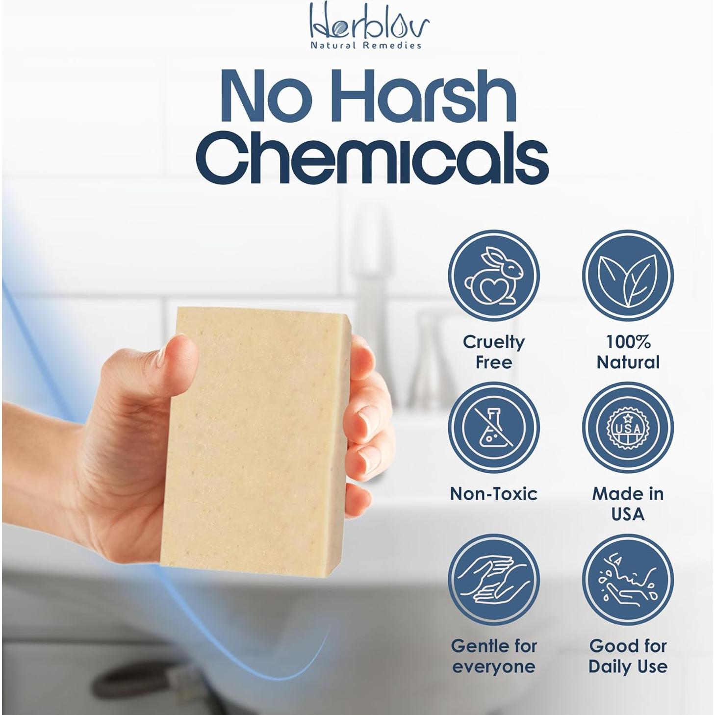 Jabón Natural para Eczema Herblov - Alivio Piel Seca 160g