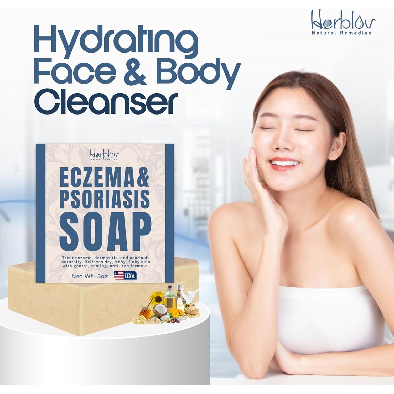 Jabón Natural para Eczema Herblov - Alivio Piel Seca 160g