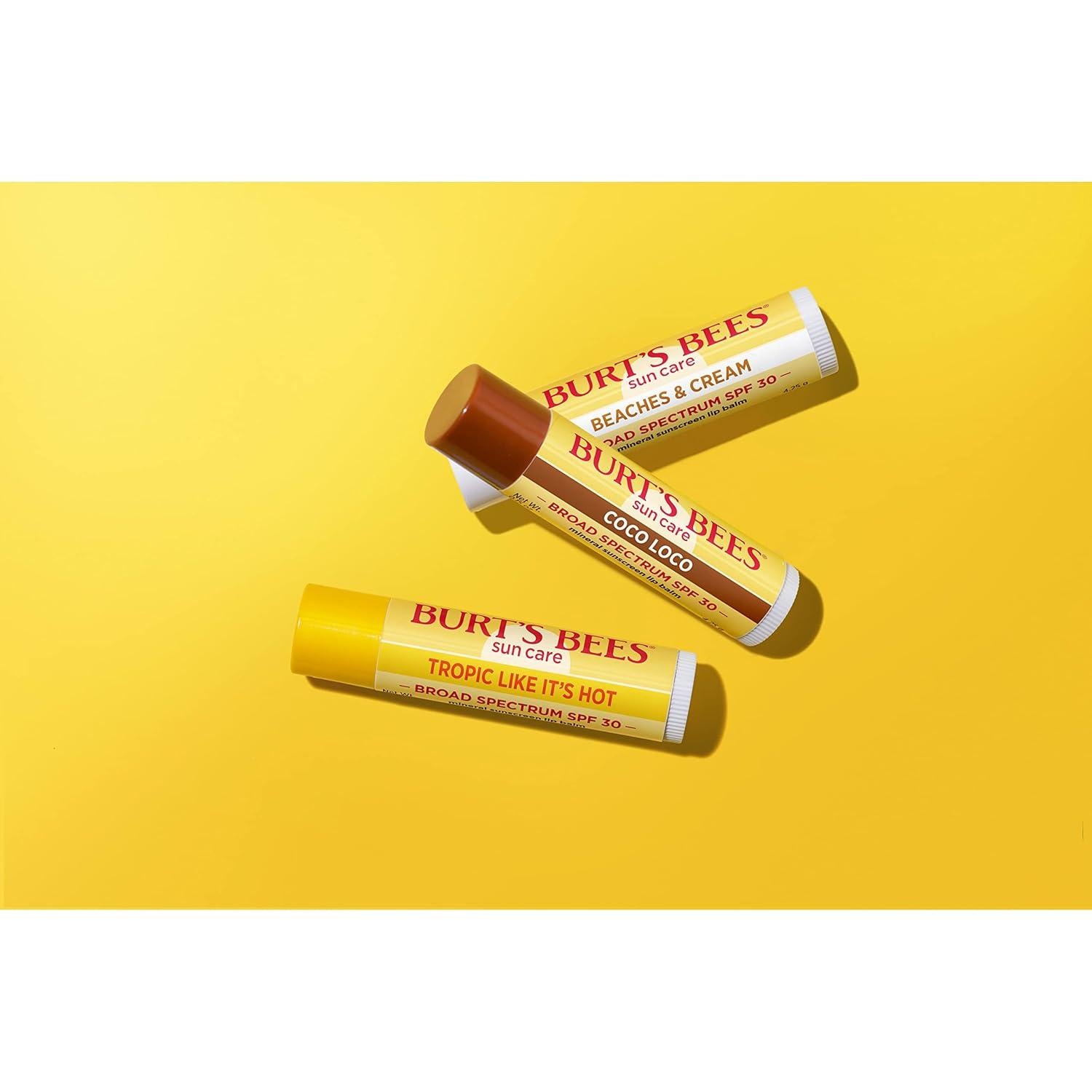 Bálsamo Labial Burt's Bees SPF 30 - Escapada a la Isla, 3 Tubos