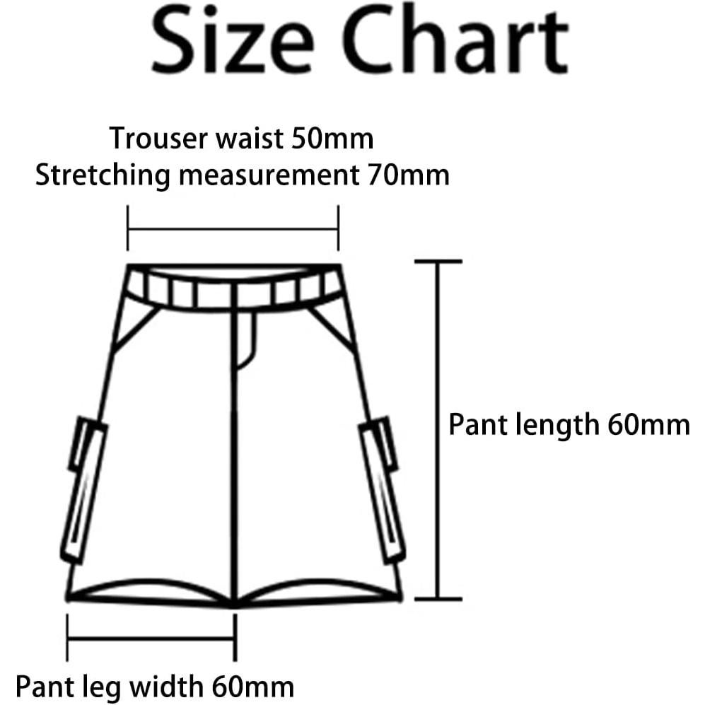 Pantalones de Trabajo Meetoget para Figura 1/12 Verde