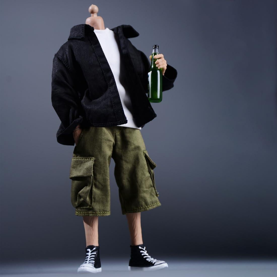 Pantalones de Trabajo Meetoget para Figura 1/12 Verde