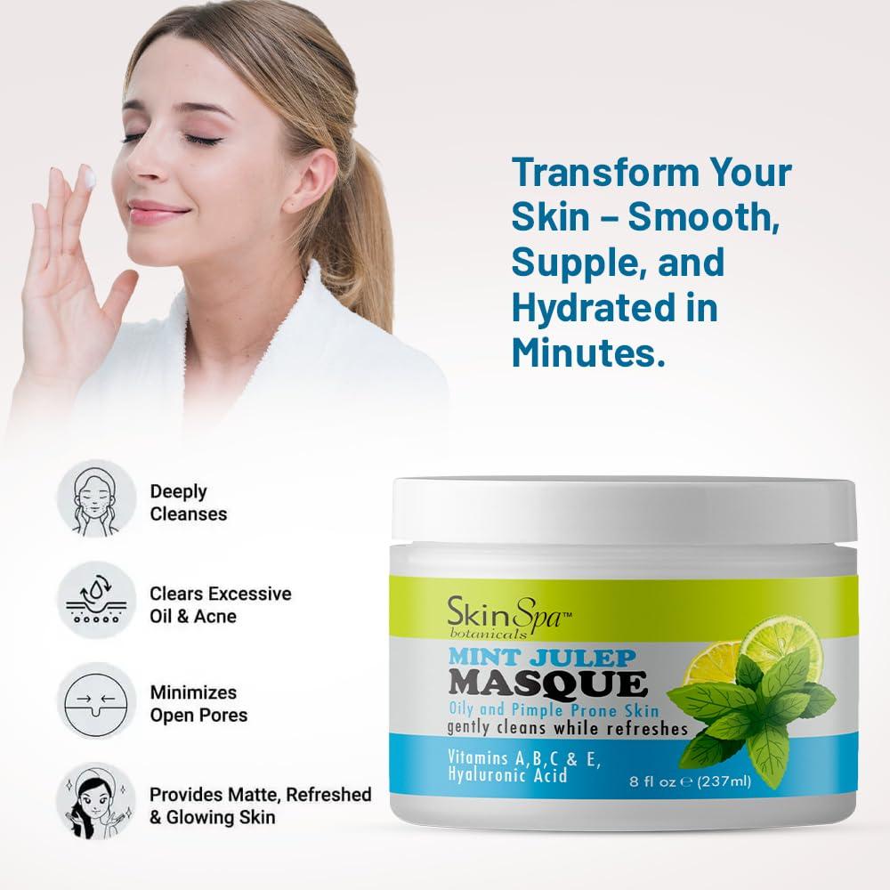 Mascarilla Facial SKIN SPA Menta Julep 226.8 g - Control de Acné