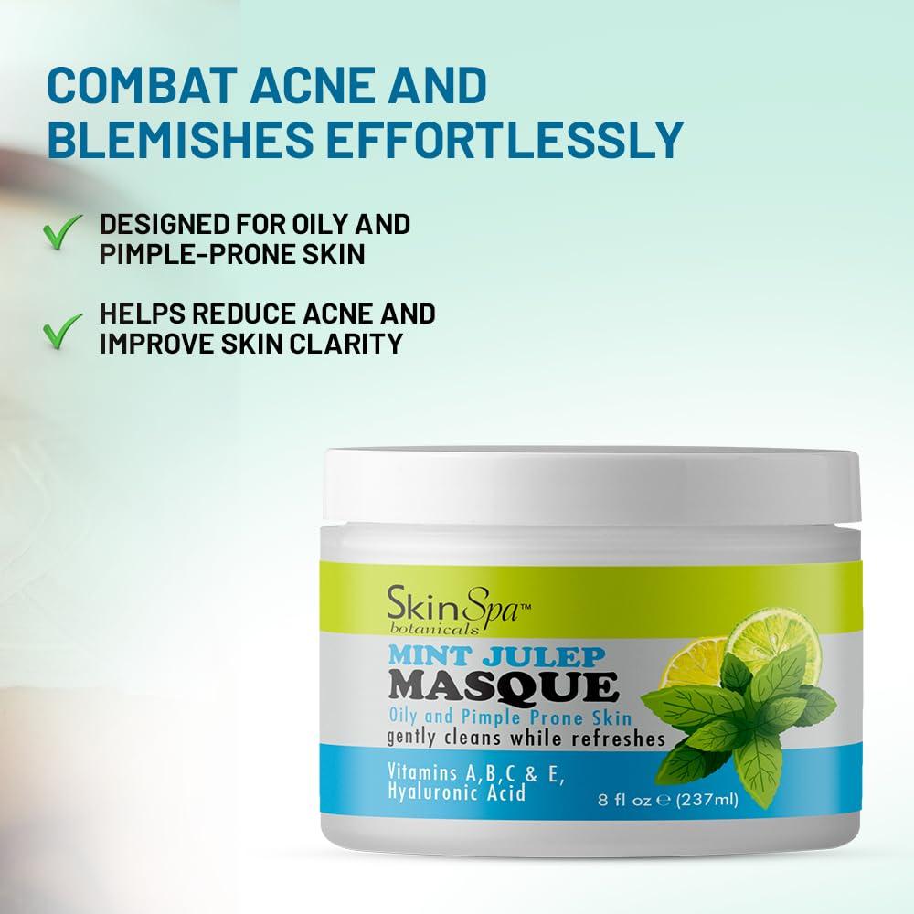 Mascarilla Facial SKIN SPA Menta Julep 226.8 g - Control de Acné