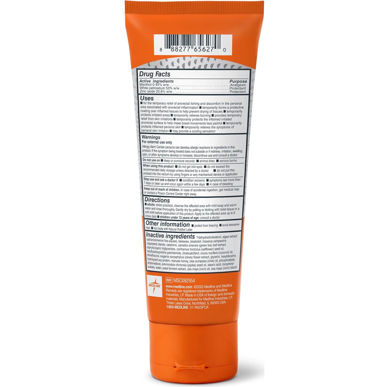 Pasta de Óxido de Zinc Medline Remedy 113.4 g - Calamina y Mentol