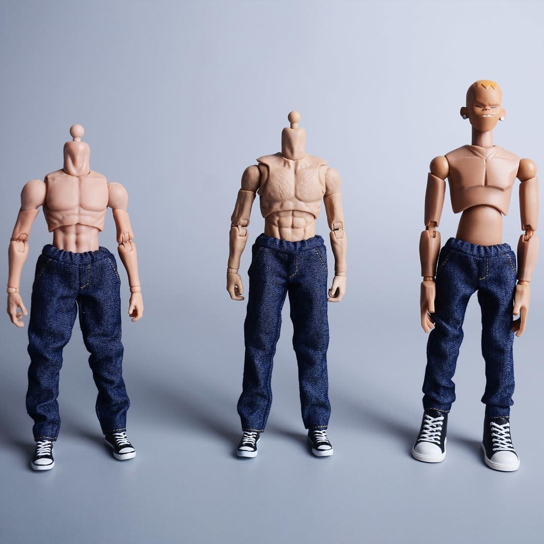 Pantalones de Mezclilla Meetoget 1/12 para Figura Masculina