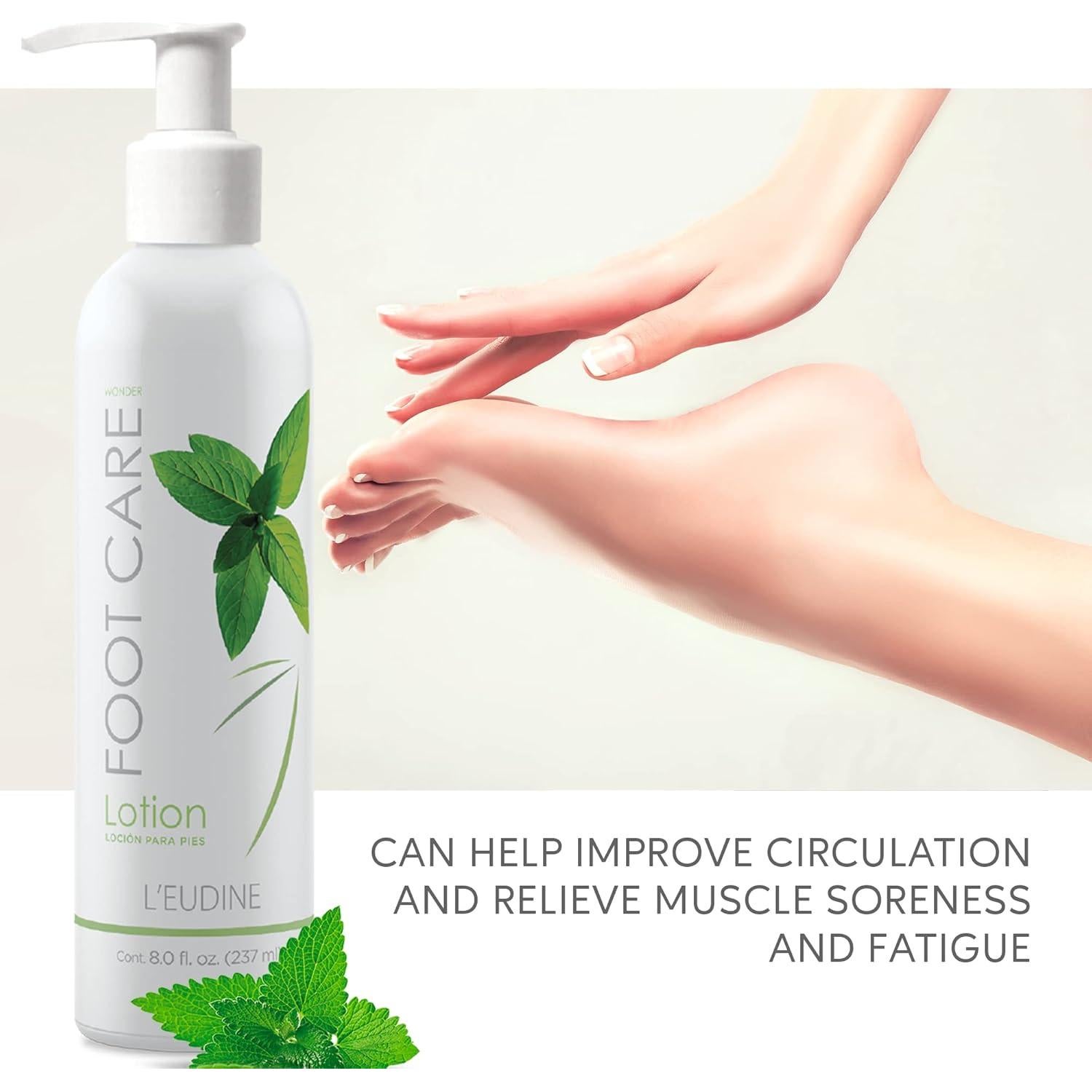 Crema para Pies L'EUDINE 236ml - Hidratante y Refrescante