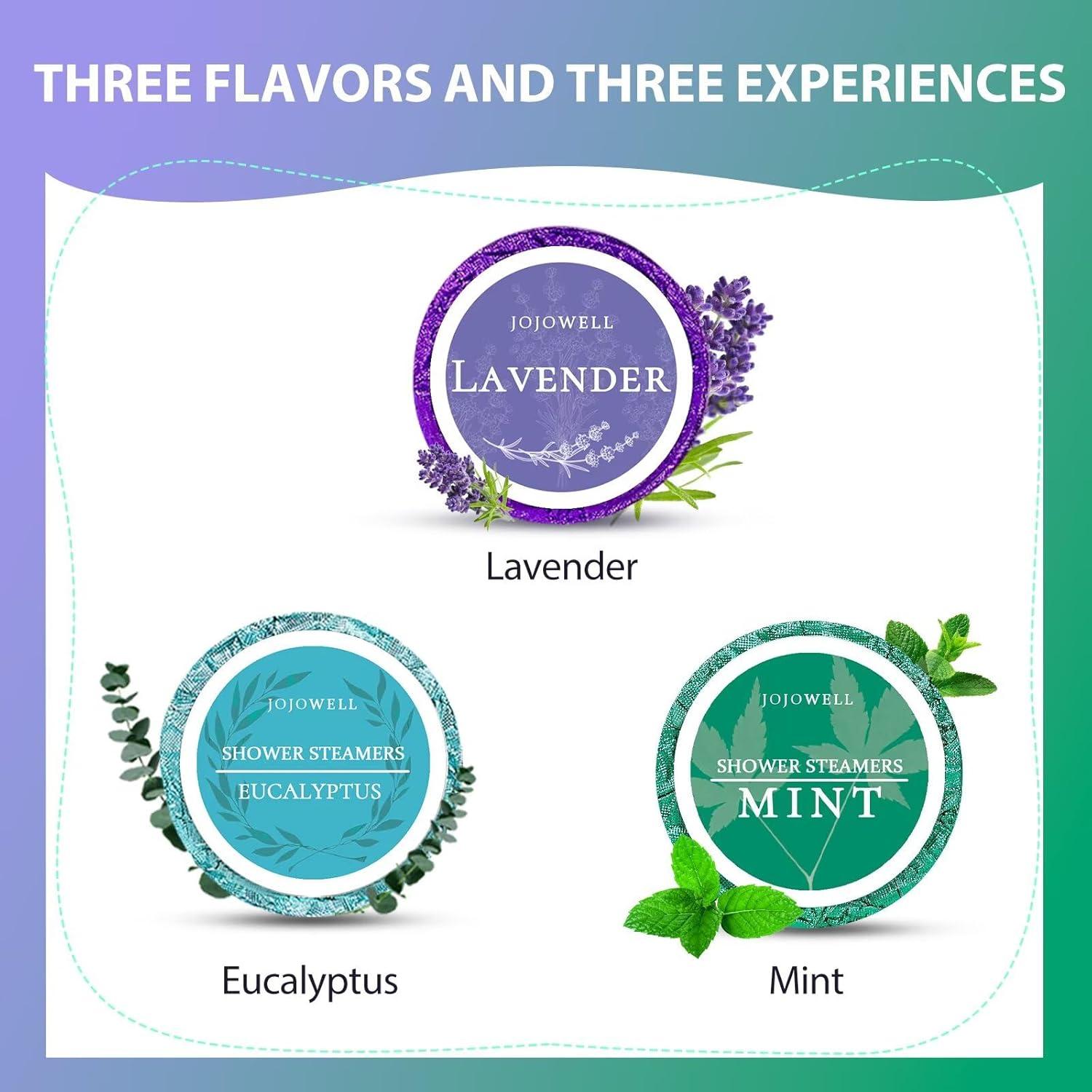 Bombas de Vapor para Ducha JoJowell - Paquete de 12 Aromaterapia