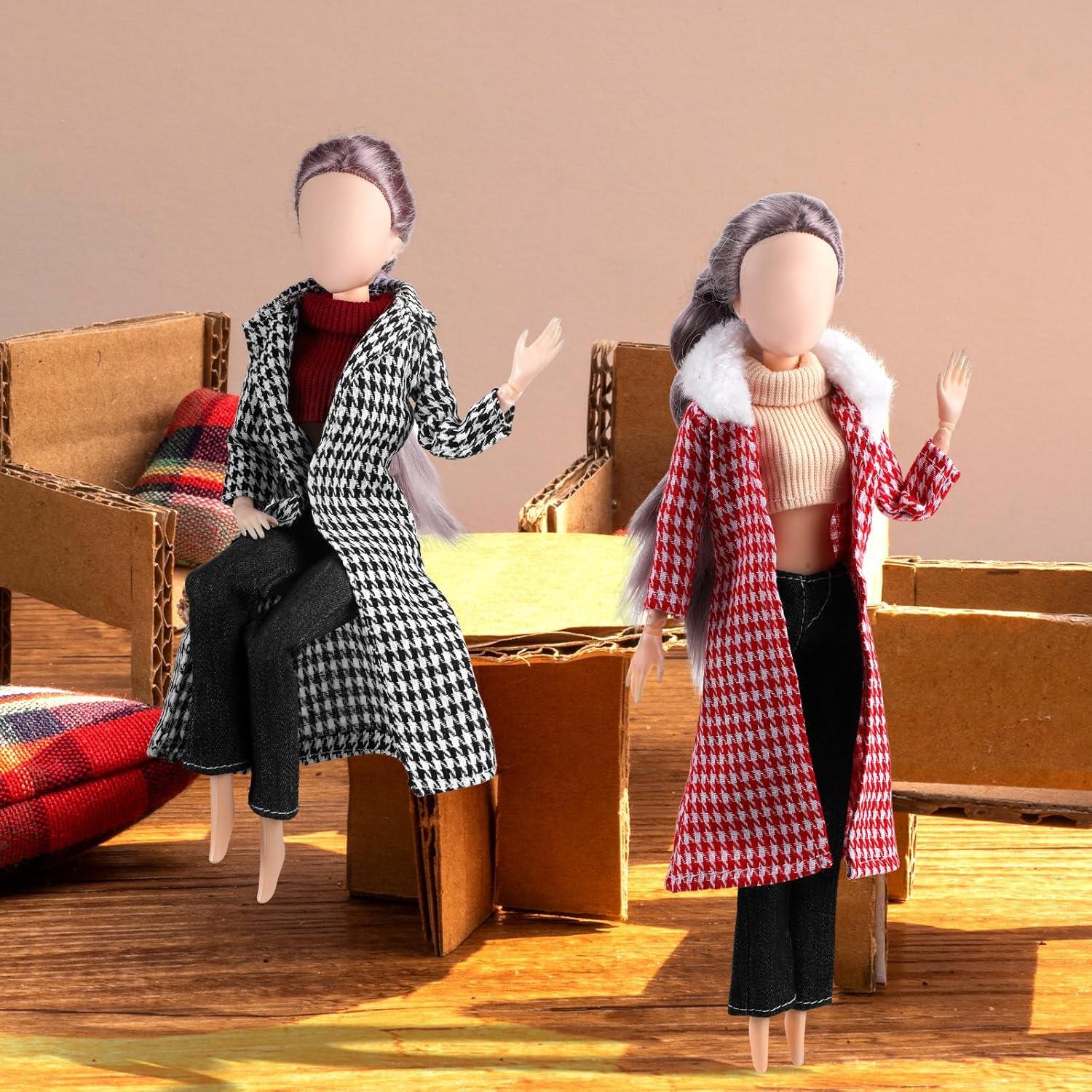 Conjunto de Ropa para Muñeca Fourluoo 30 cm 6 Piezas Retro