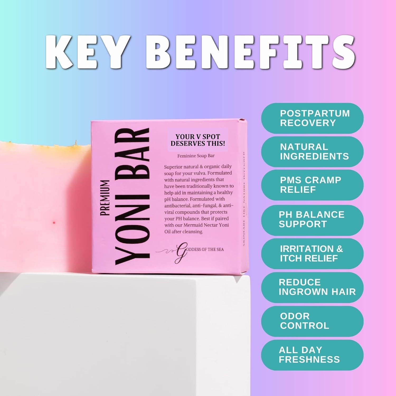Jabón Yoni Natural Premium Goddess of The Sea 85g - Hidratante