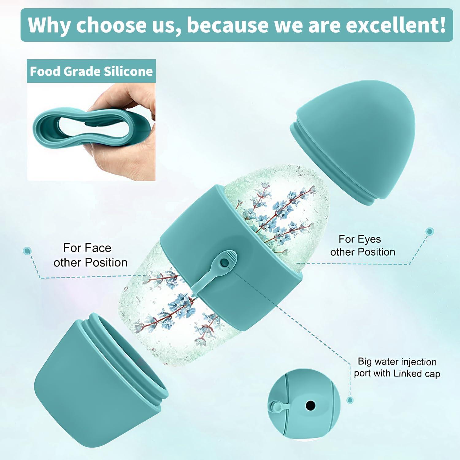 Rodillo de Hielo Facial Luckyrao Verde - Masaje y Cuidado Piel