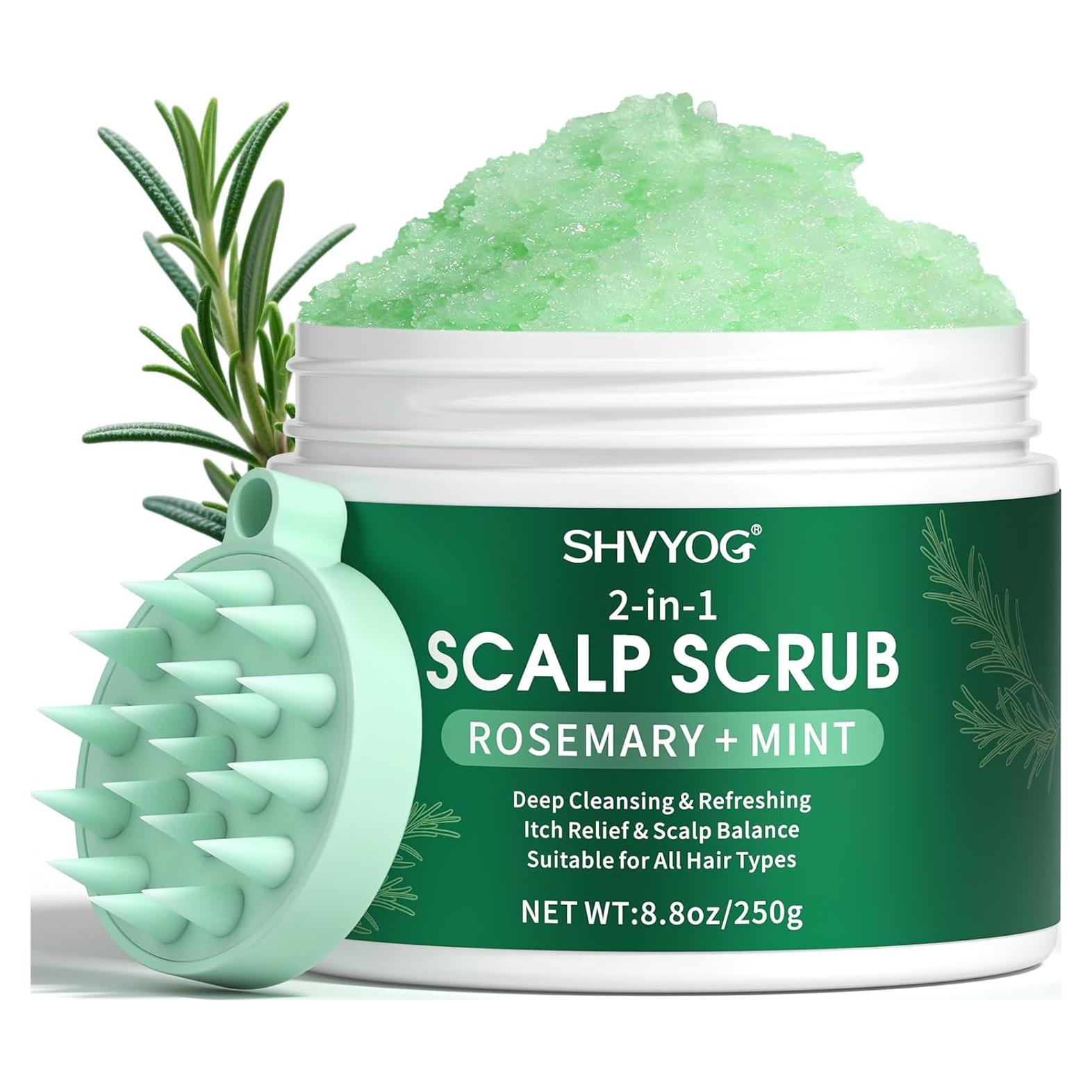 Exfoliante para Cuero Cabelludo SHVYOG con Romero y Menta 250g