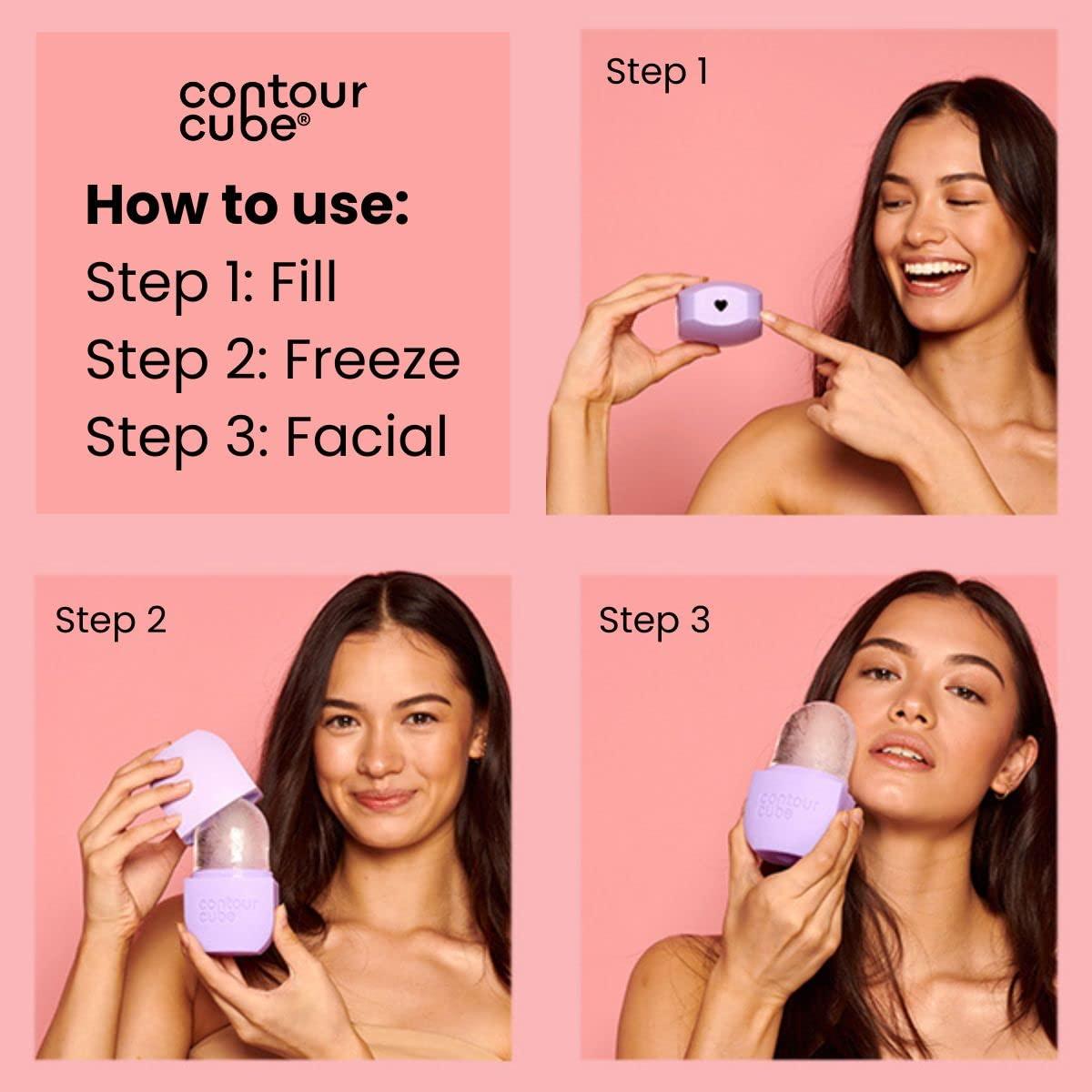 Rodillo de Hielo Facial Cubo de Contorno 180ml - Silicona BPA Free