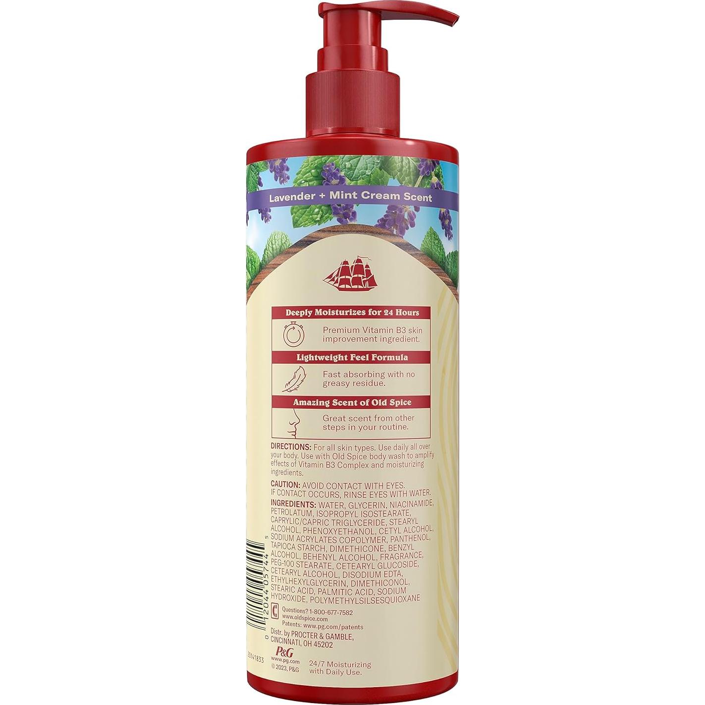 Loción Hidratante para Manos y Cuerpo Old Spice 482ml x4