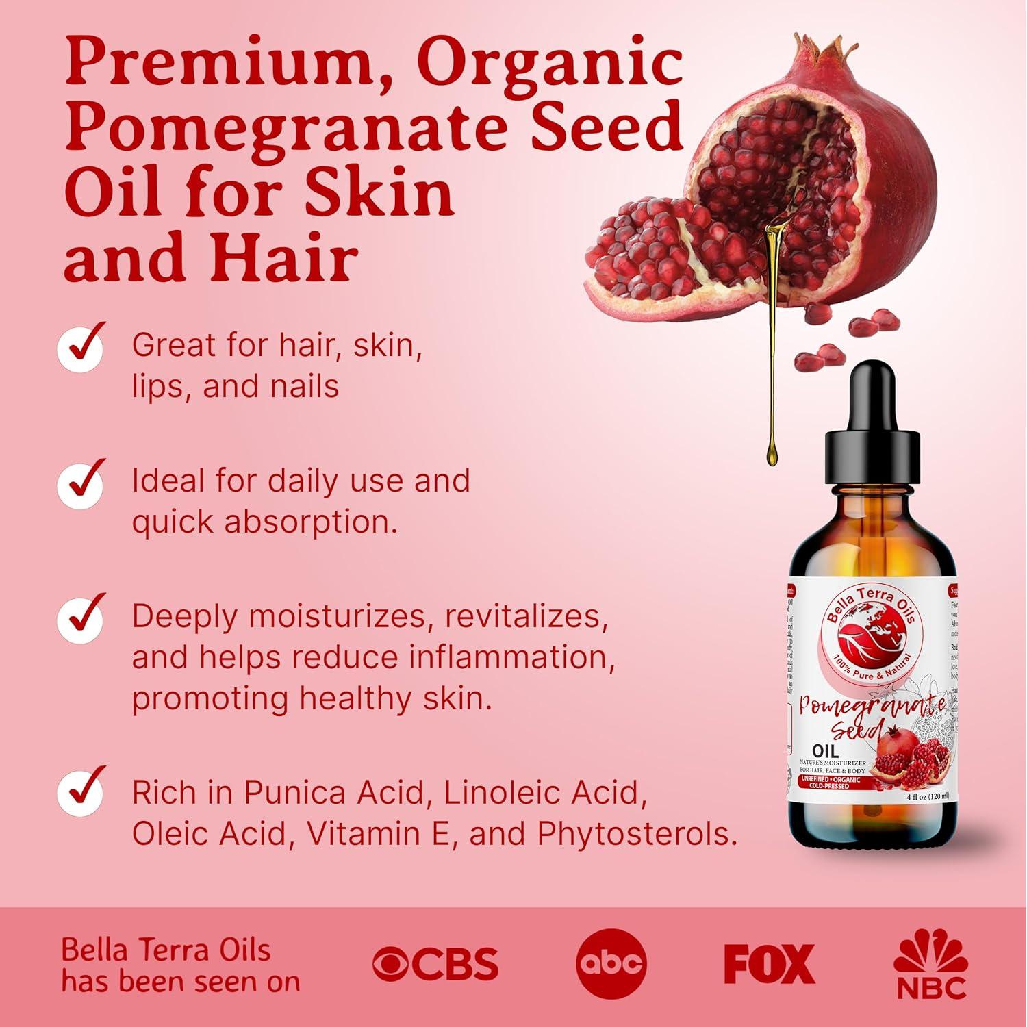 Aceite de Semilla de Granada Orgánico Bella Terra 118 ml - Antioxidantes