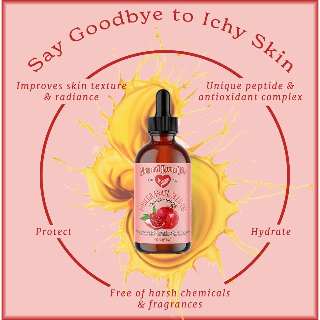 Aceite de Semilla de Granada Natural Born 60ml Orgánico Prensado en Frío