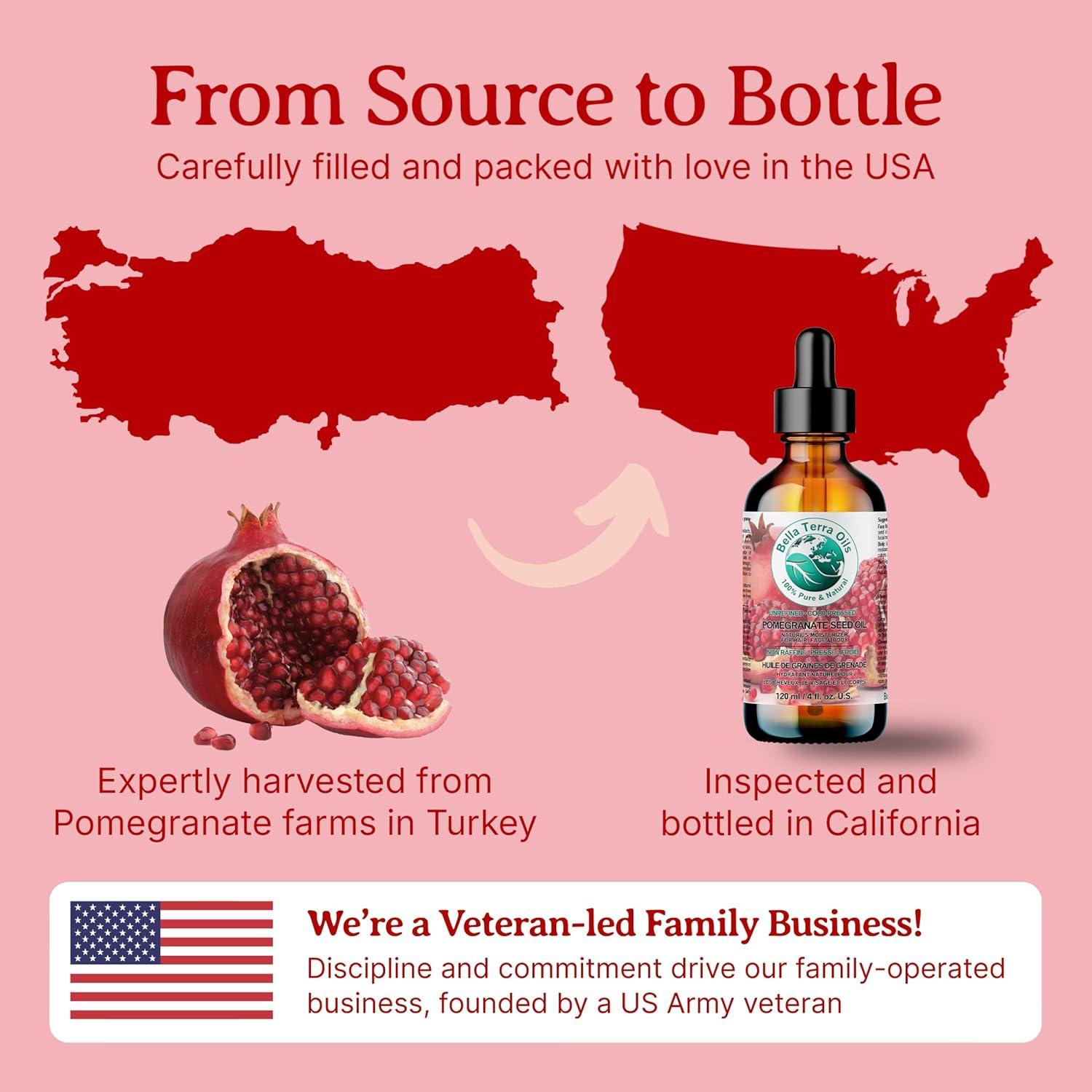 Aceite de Semilla de Granada Orgánico Bella Terra 240 ml - Hidratante