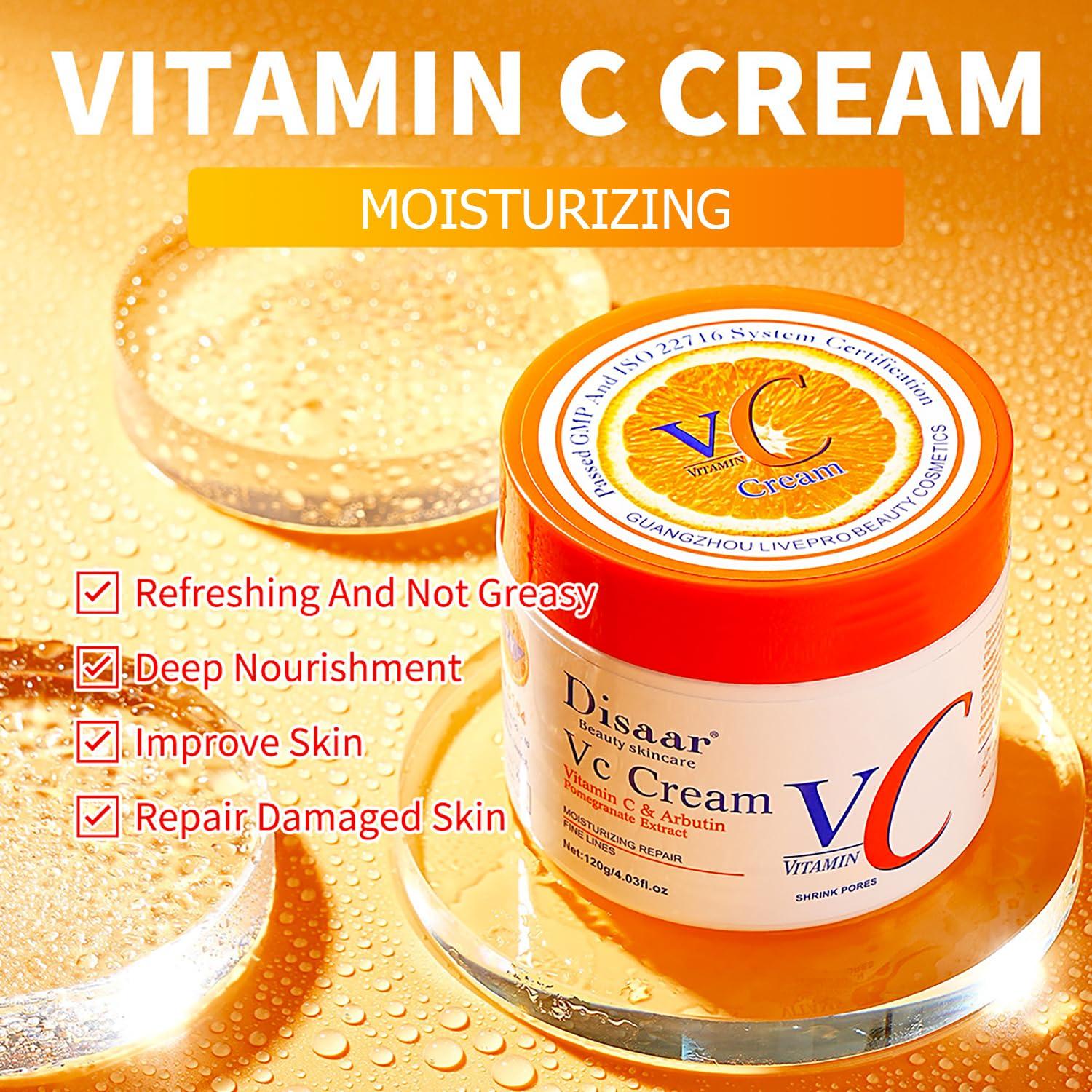 Crema Hidratante Reparadora Disaar 120g Vitamina C Arbutina