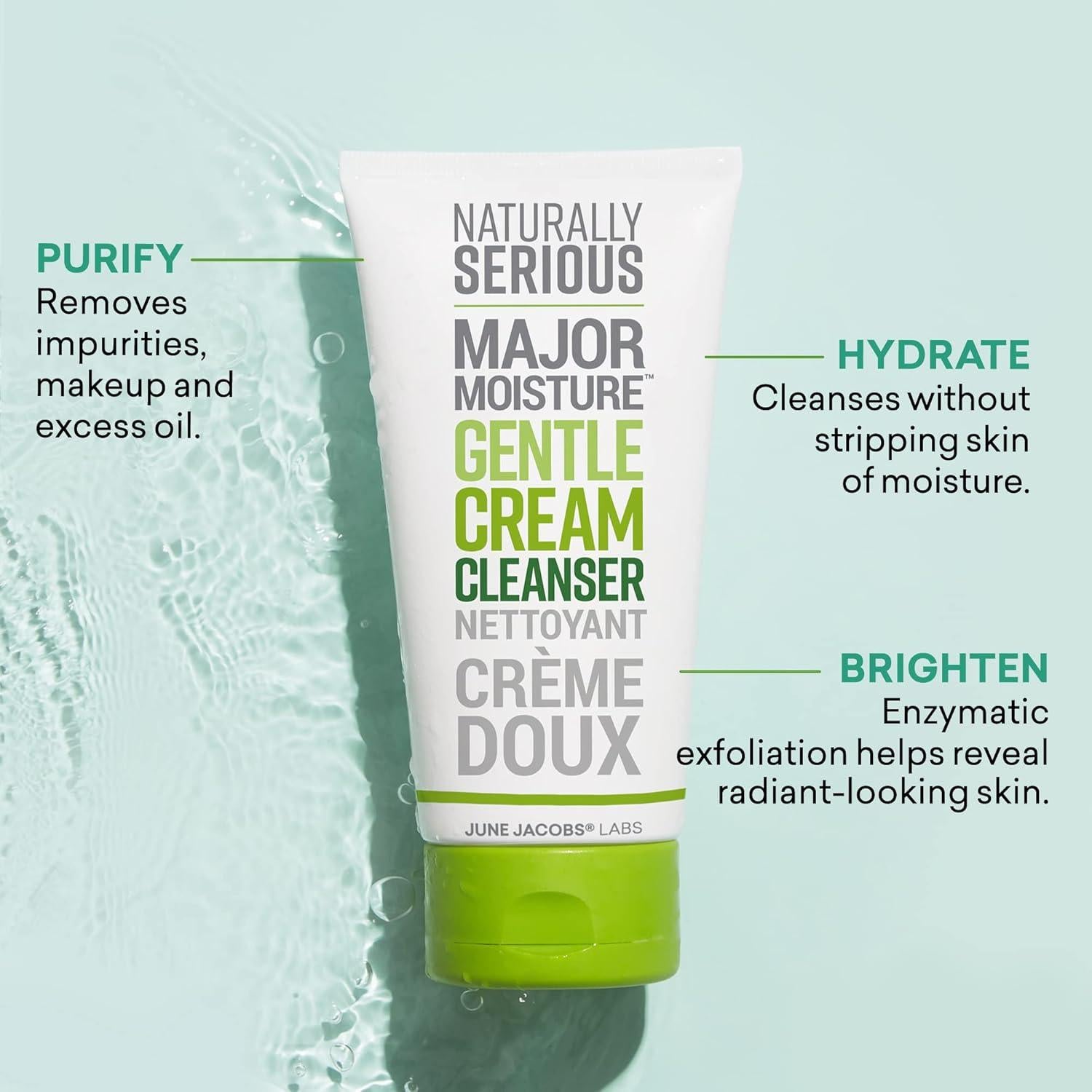 Limpiador Hidratante Naturalmente Serio 134g con Aceite de Coco