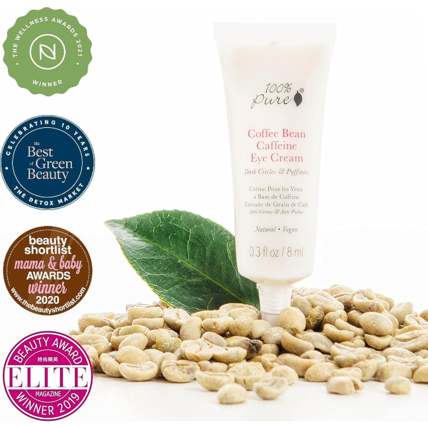 Crema para Ojos 100% PURO con Cafeína y Té Verde 8.5g