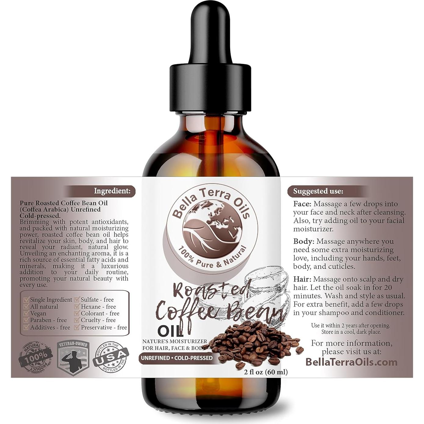 Aceite de Grano de Café Tostado Bella Terra 60ml - Nutritivo