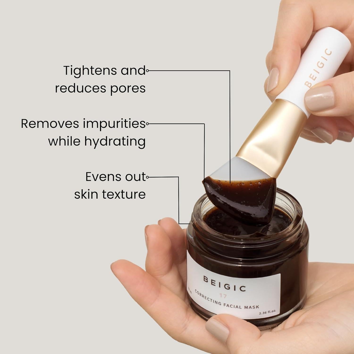 BEIGIC Máscara Facial Vegana para Apretar Poros 69.96 ml