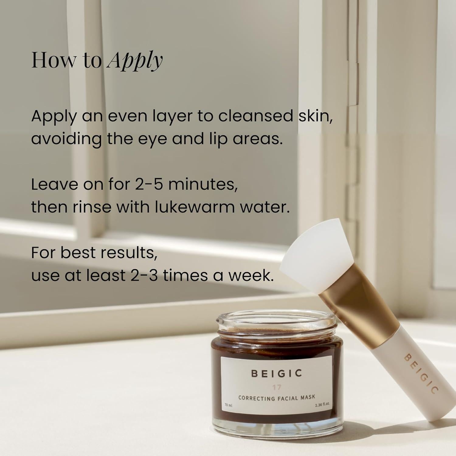 BEIGIC Máscara Facial Vegana para Apretar Poros 69.96 ml