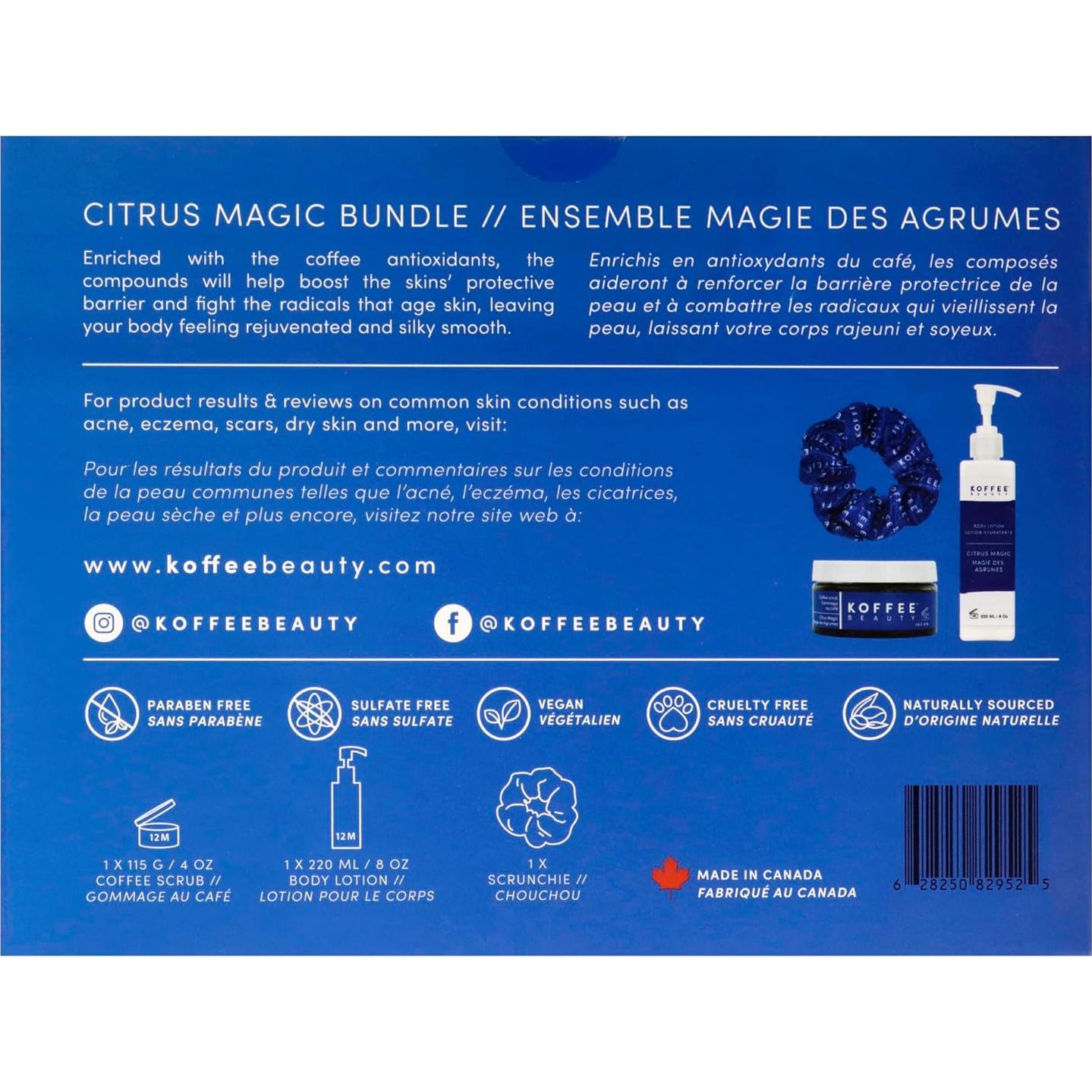 Juego de Regalo Citrus Magic Koffee Beauty - Exfoliante y Loción