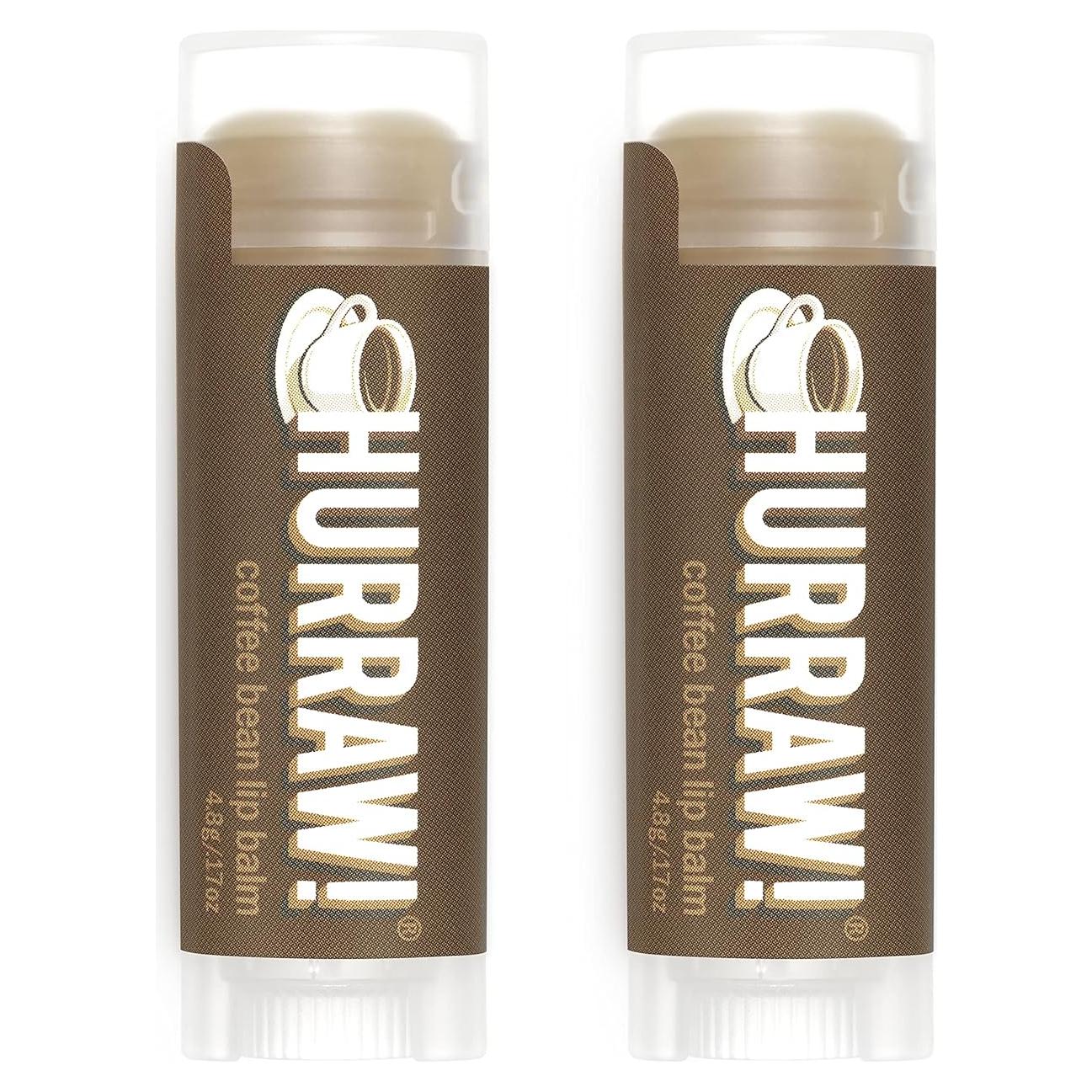 Bálsamo Labial Orgánico Hurraw! Grano de Café 2 Tubos 4.8g