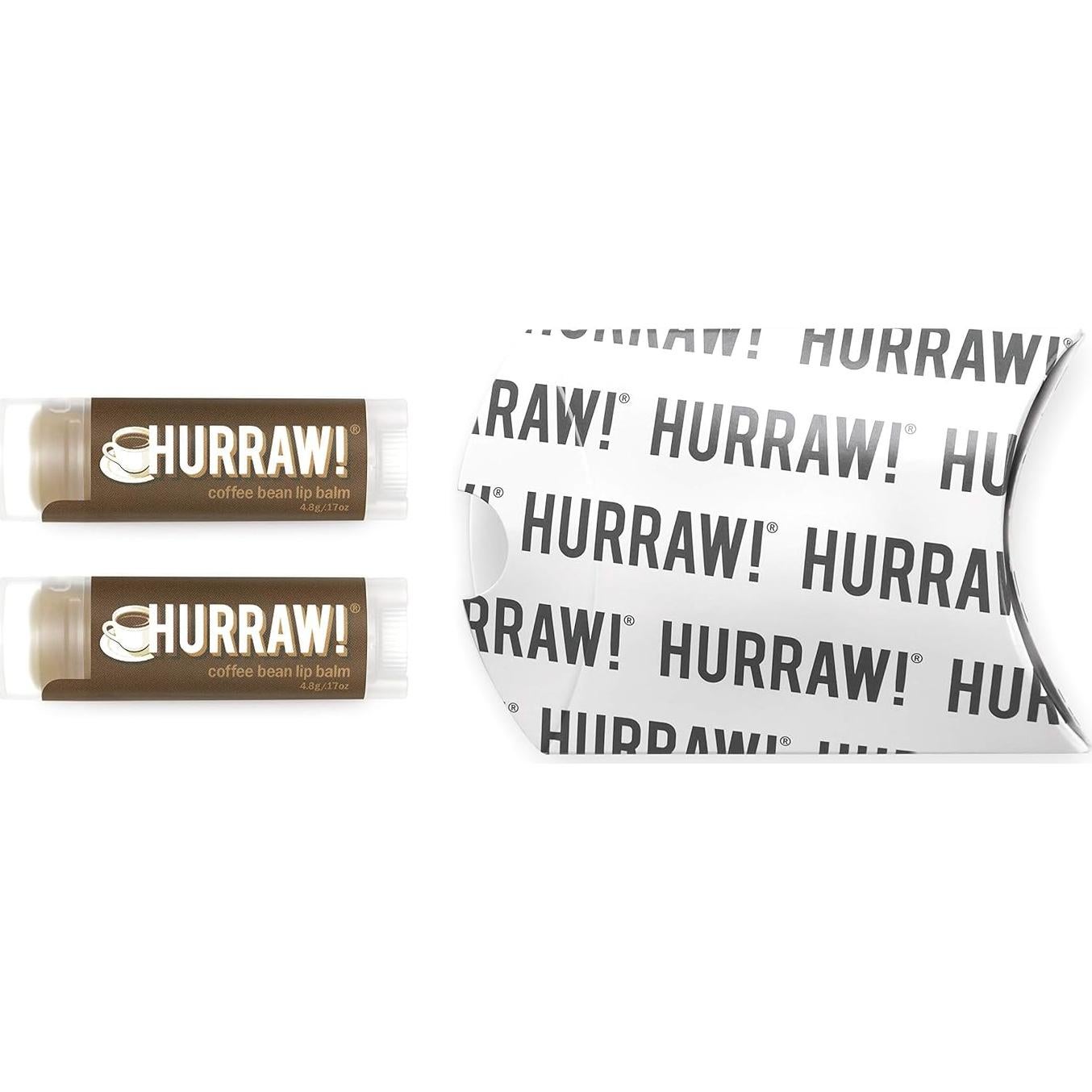 Bálsamo Labial Orgánico Hurraw! Grano de Café 2 Tubos 4.8g