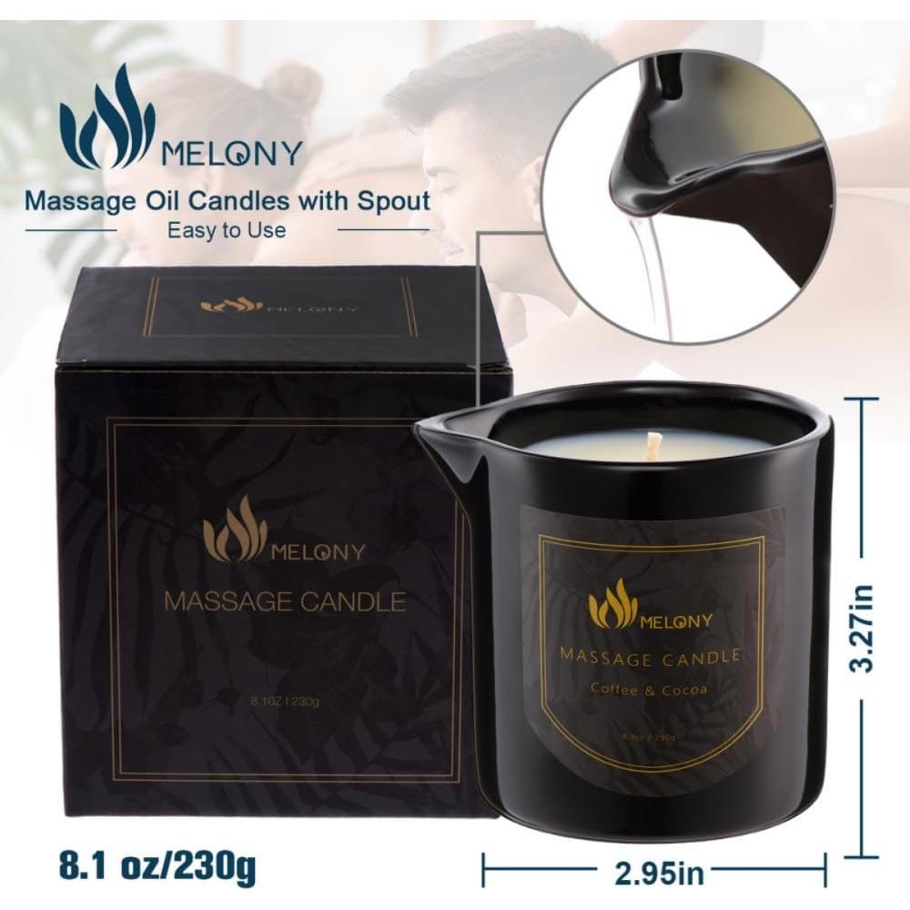 Vela de Masaje MELONY 230g - Aromaterapia Café y Cacao