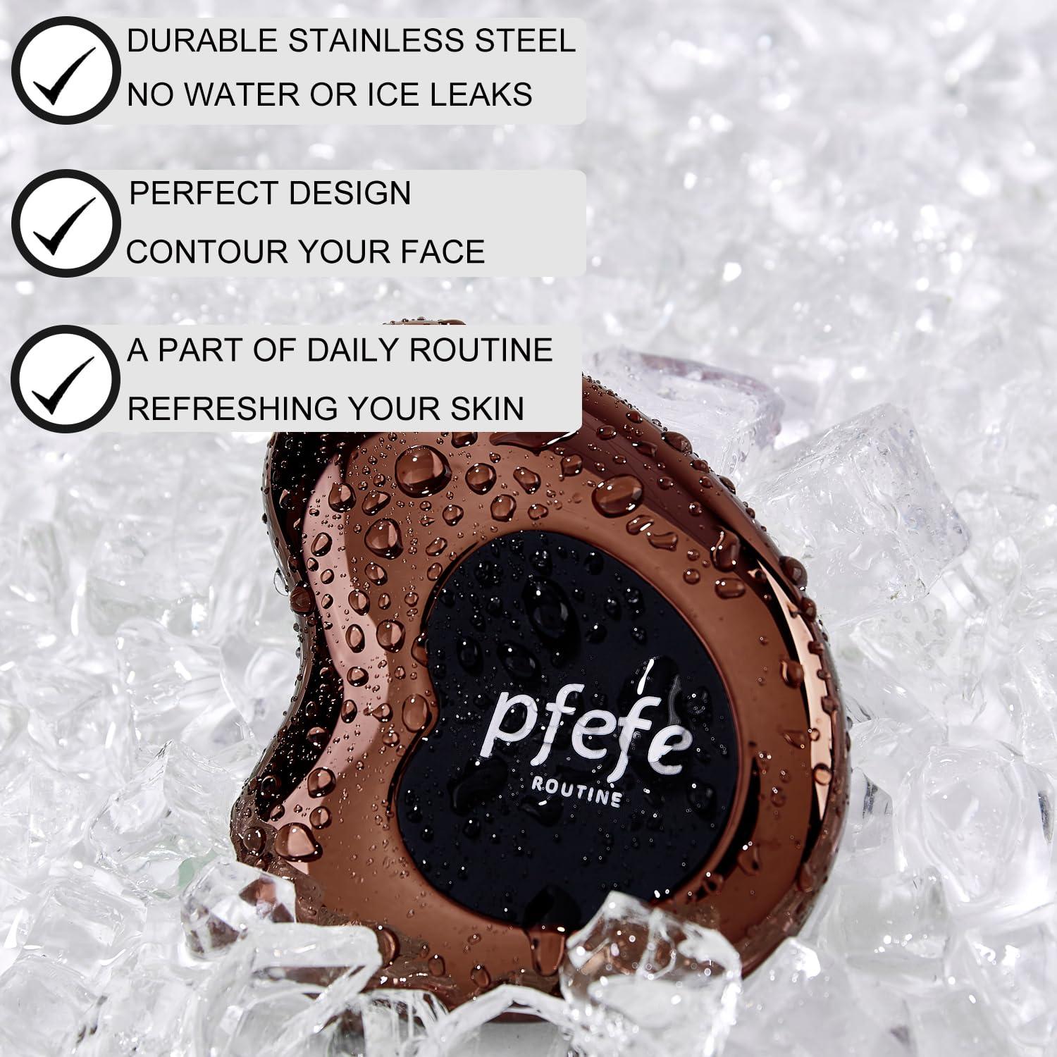 Gua Sha Cryo de Acero Inoxidable PFEFE - Cuidado Facial 7.1cm