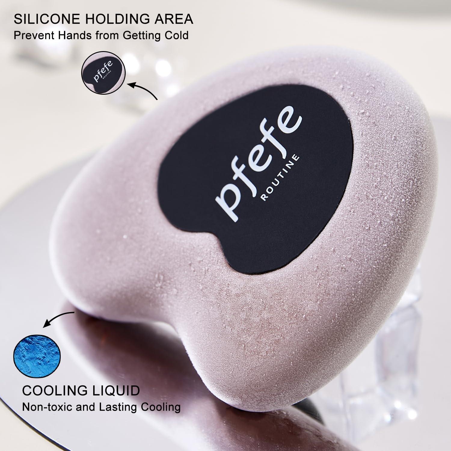 Gua Sha Cryo de Acero Inoxidable PFEFE - Cuidado Facial 7.1cm