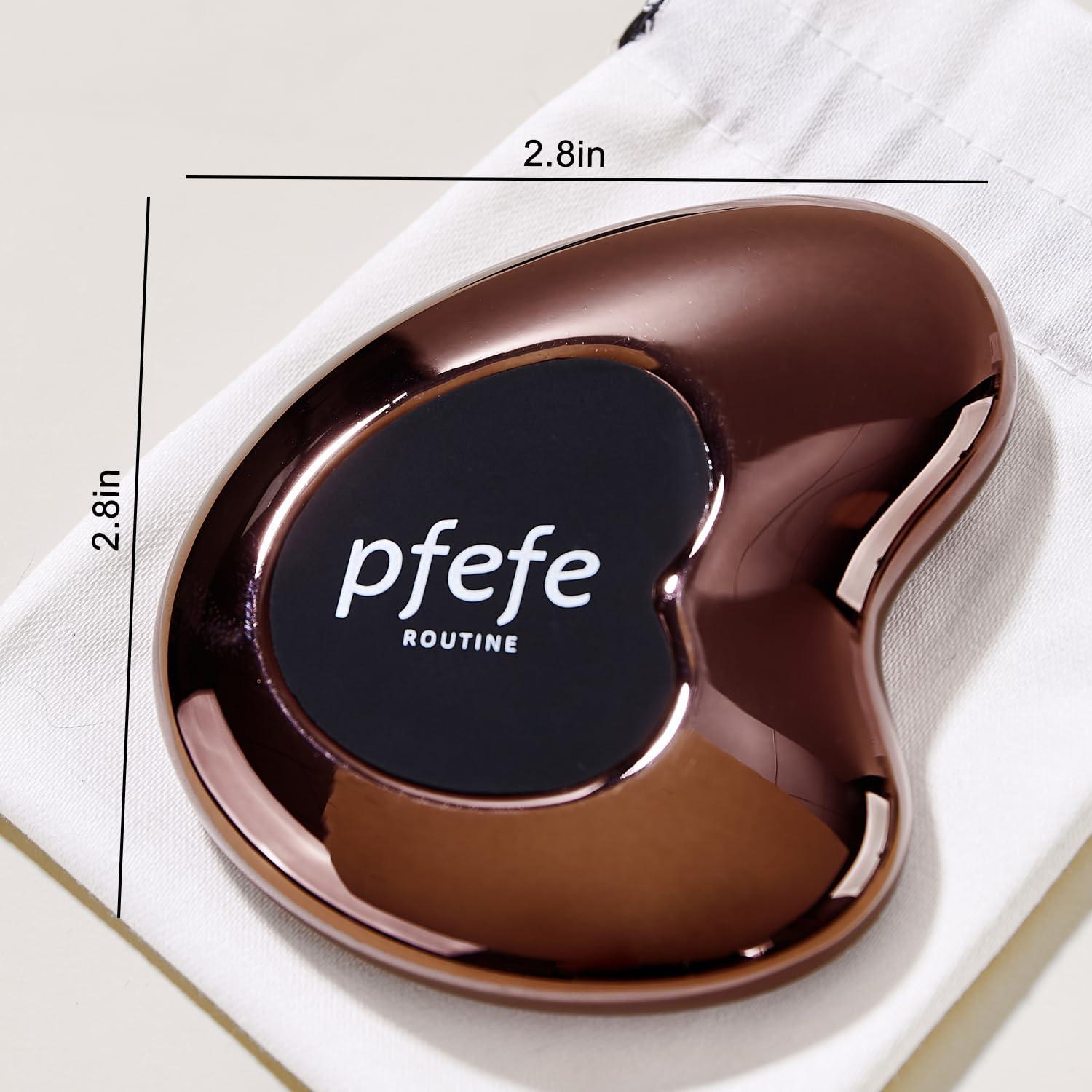 Gua Sha Cryo de Acero Inoxidable PFEFE - Cuidado Facial 7.1cm