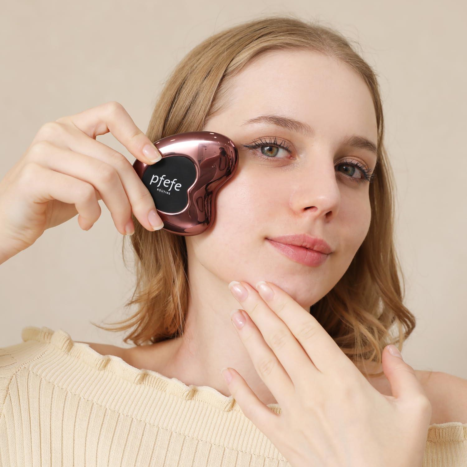 Gua Sha Cryo de Acero Inoxidable PFEFE - Cuidado Facial 7.1cm