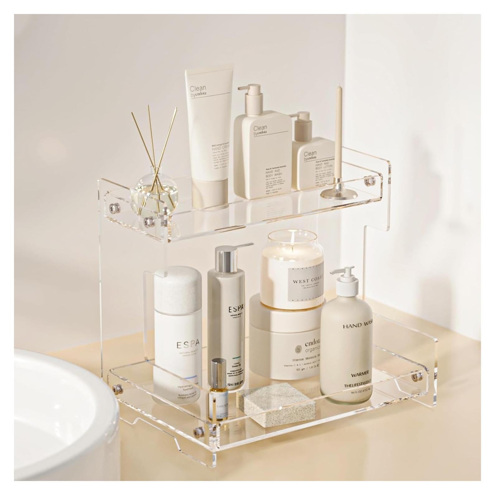 Organizador de Encimera Acliys 2 Niveles Acrílico para Baño