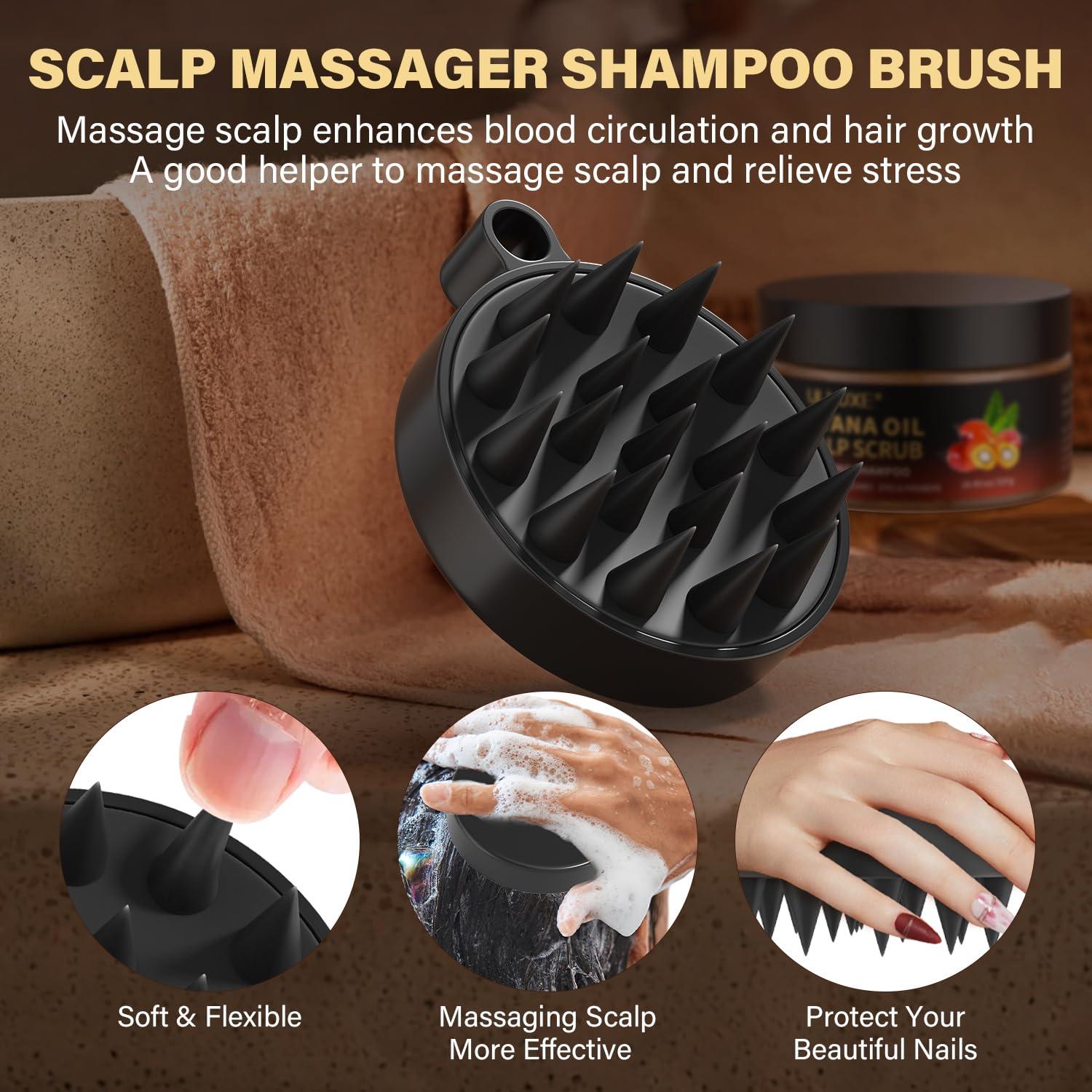 Exfoliante para Cuero Cabelludo ULLUXE 310g 2 en 1 con Aceite de Batana