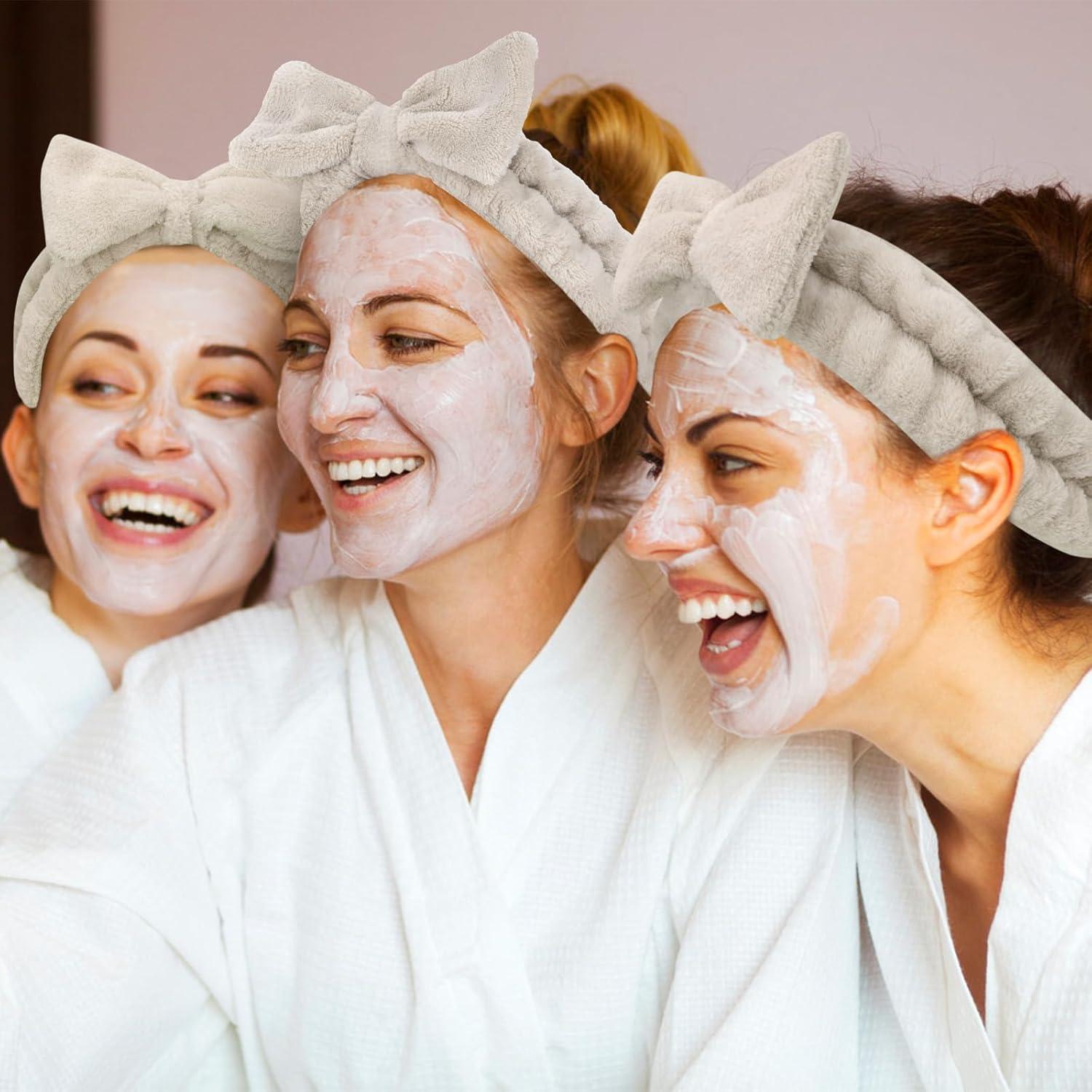 Conjunto de Diademas de Spa Semato - 8 Piezas Café Claro