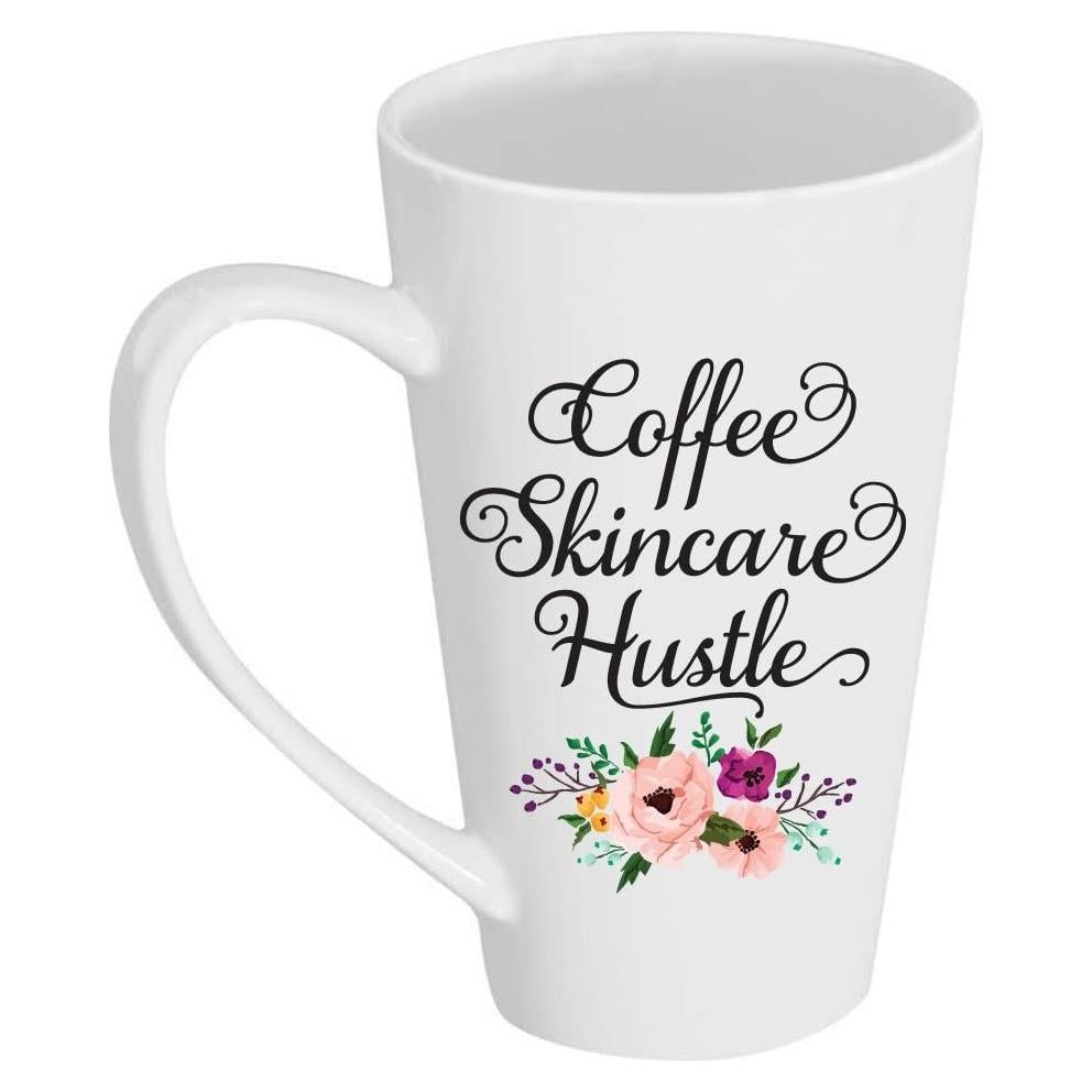 Taza Alta de Latte Abby Smith 500 ml Cerámica Blanca