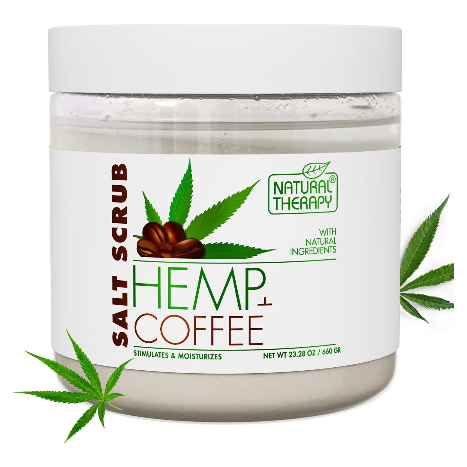 Exfoliante Corporal de Sal de Cánamo y Café 660g - Salud y Belleza Cristalina