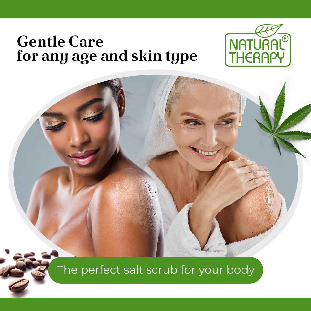 Exfoliante Corporal de Sal de Cánamo y Café 660g - Salud y Belleza Cristalina