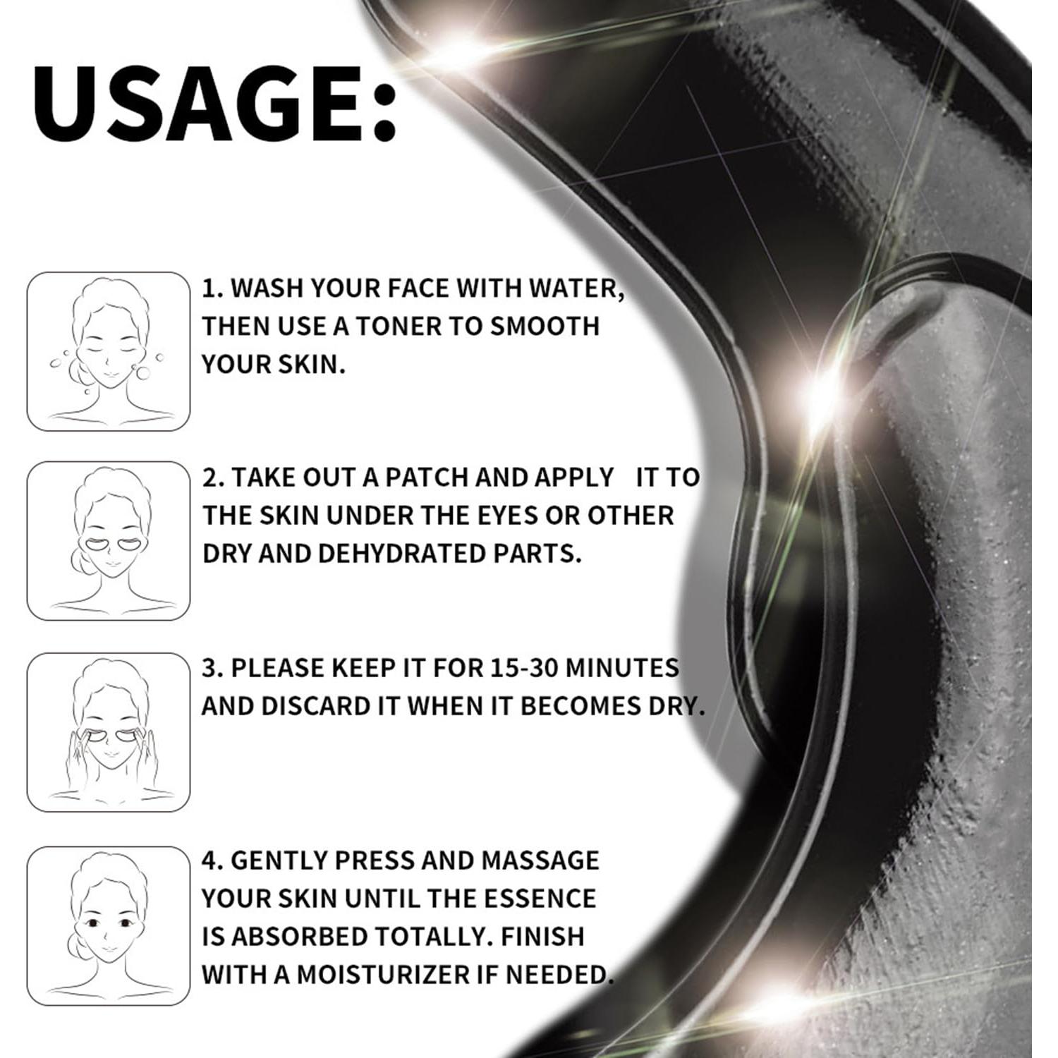 Parches de Colágeno para Ojos ROUSE - 20 Pares con Cafeína