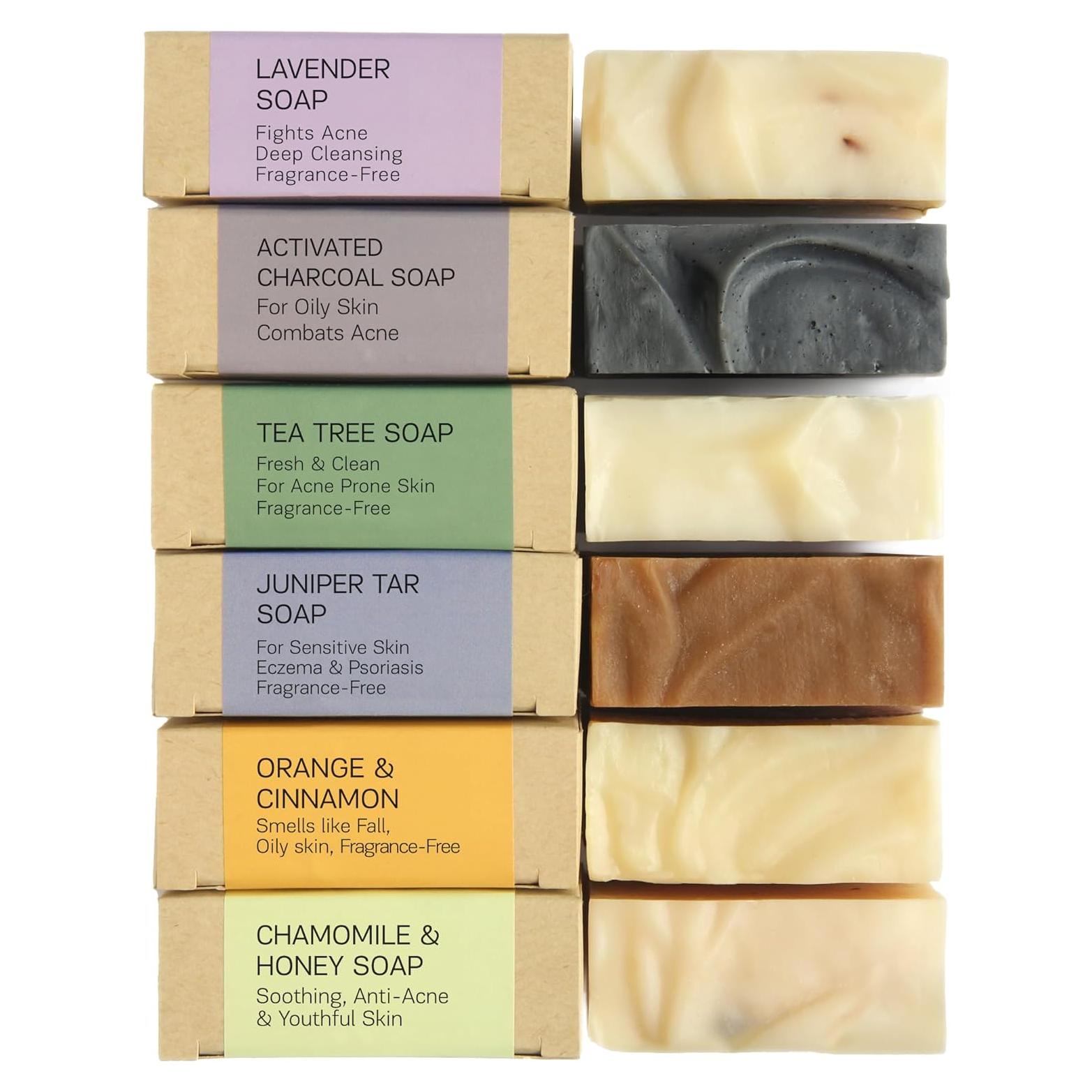 Set de Jabones Naturales Authentic Bath & Soap para Piel Grasa - 6 Piezas