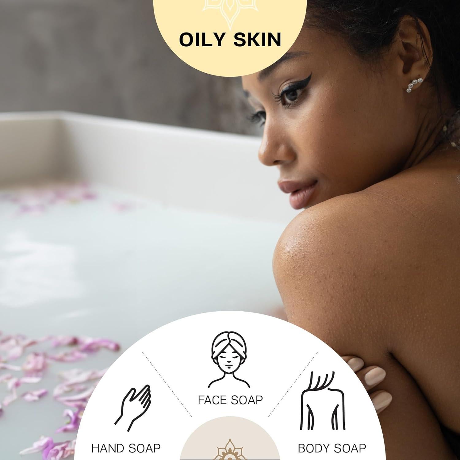 Set de Jabones Naturales Authentic Bath & Soap para Piel Grasa - 6 Piezas