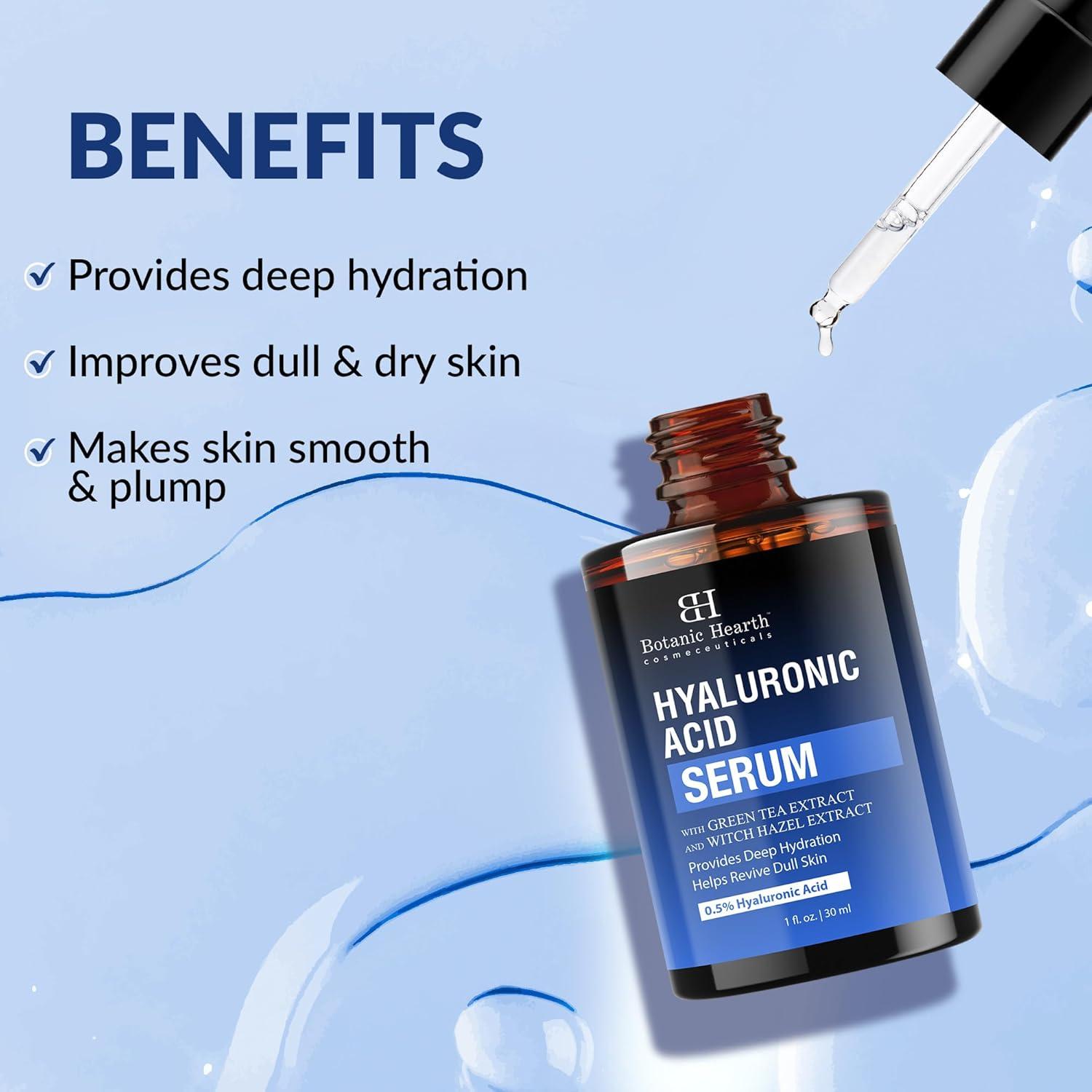 Suero Facial Hialurónico Botanic Hearth 29.57 ml - Hidratante