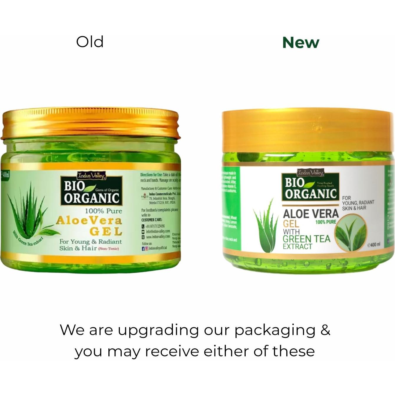 Gel de Aloe Vera Orgánico Indus Valley 400ml - Piel y Cabello