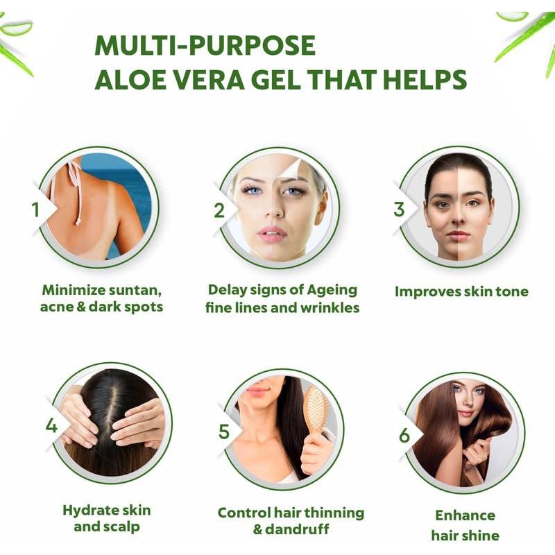 Gel de Aloe Vera Orgánico Indus Valley 400ml - Piel y Cabello