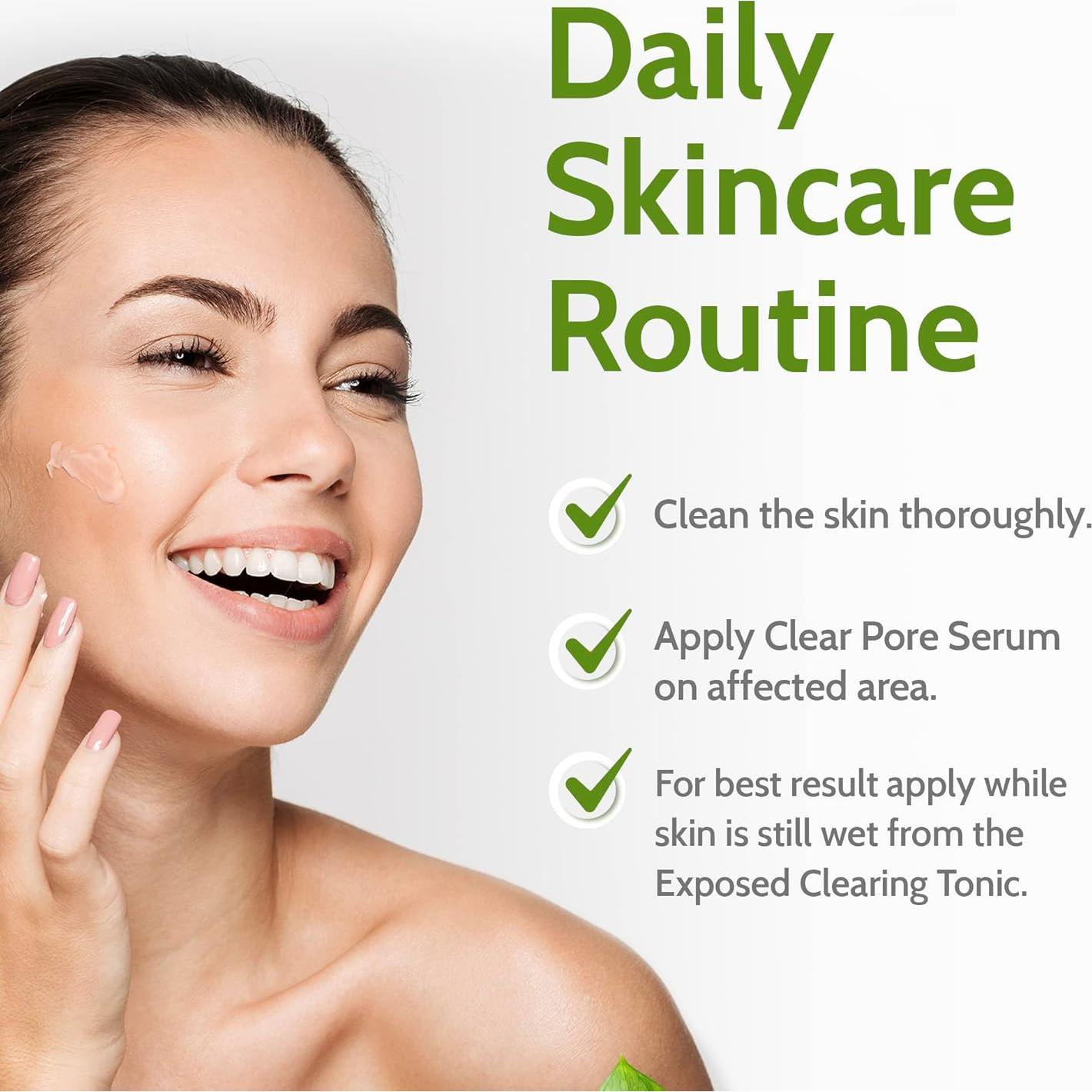 Suero Clear Pore Exposed Skin Care - Té Verde y Ácido Salicílico