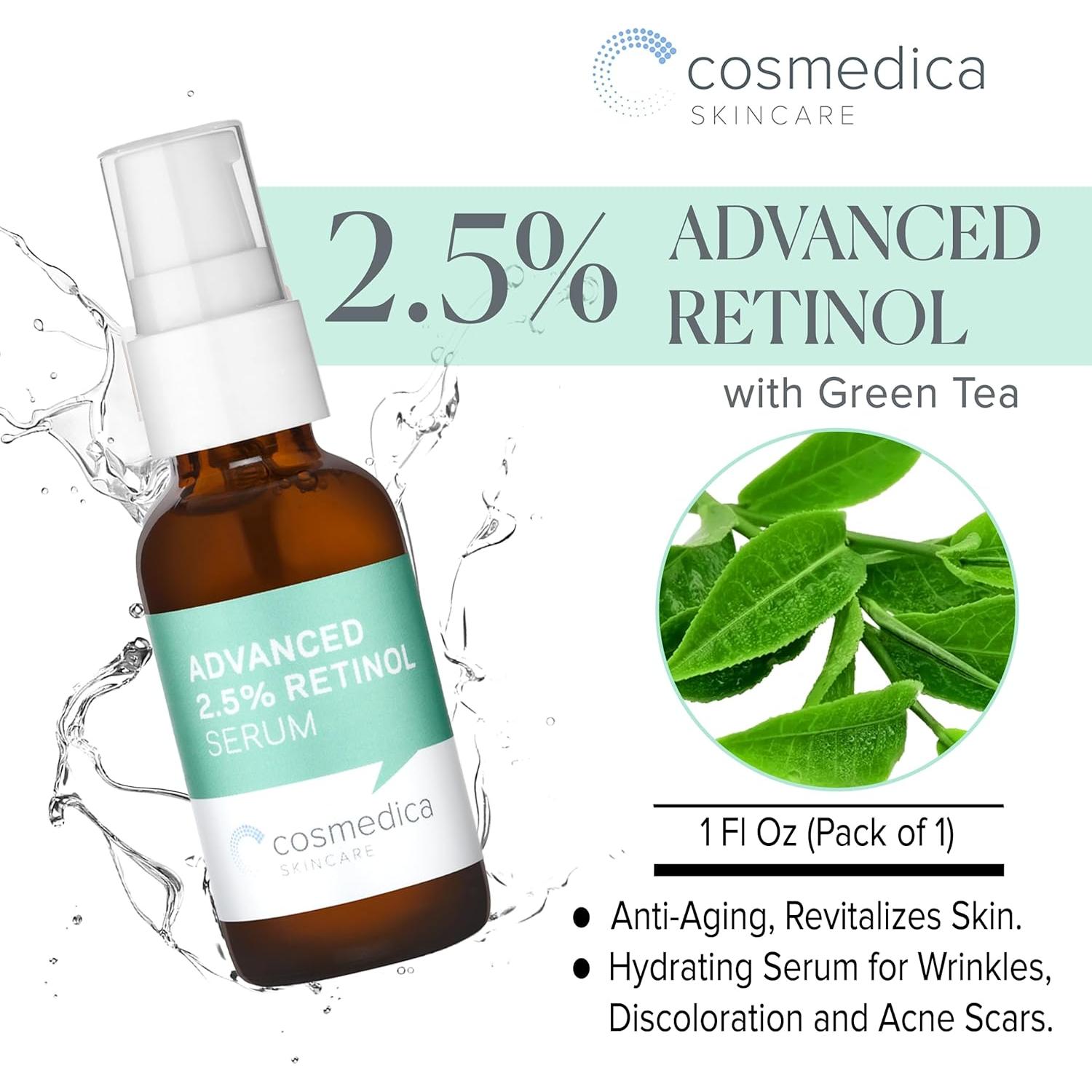 Suero Antienvejecimiento Retinol 2.5% Cosmedica 29.57ml
