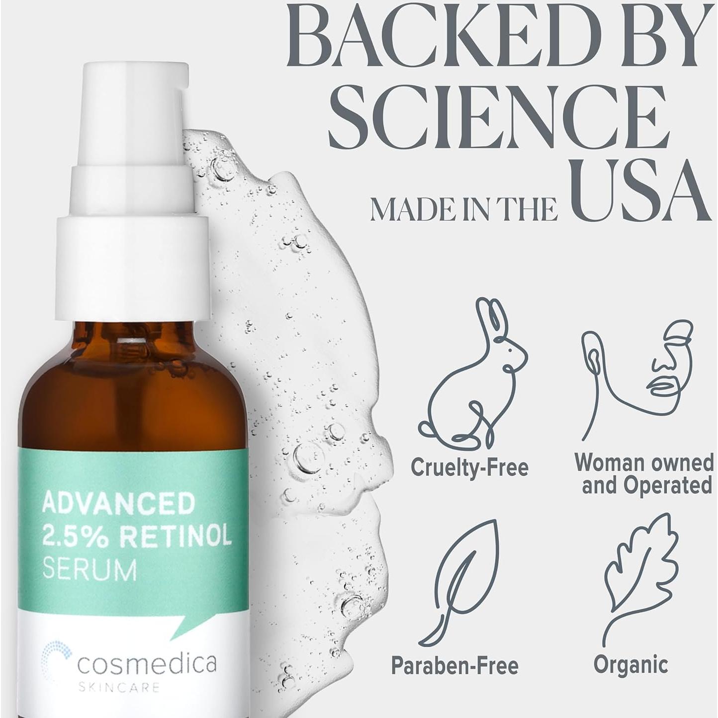 Suero Antienvejecimiento Retinol 2.5% Cosmedica 29.57ml