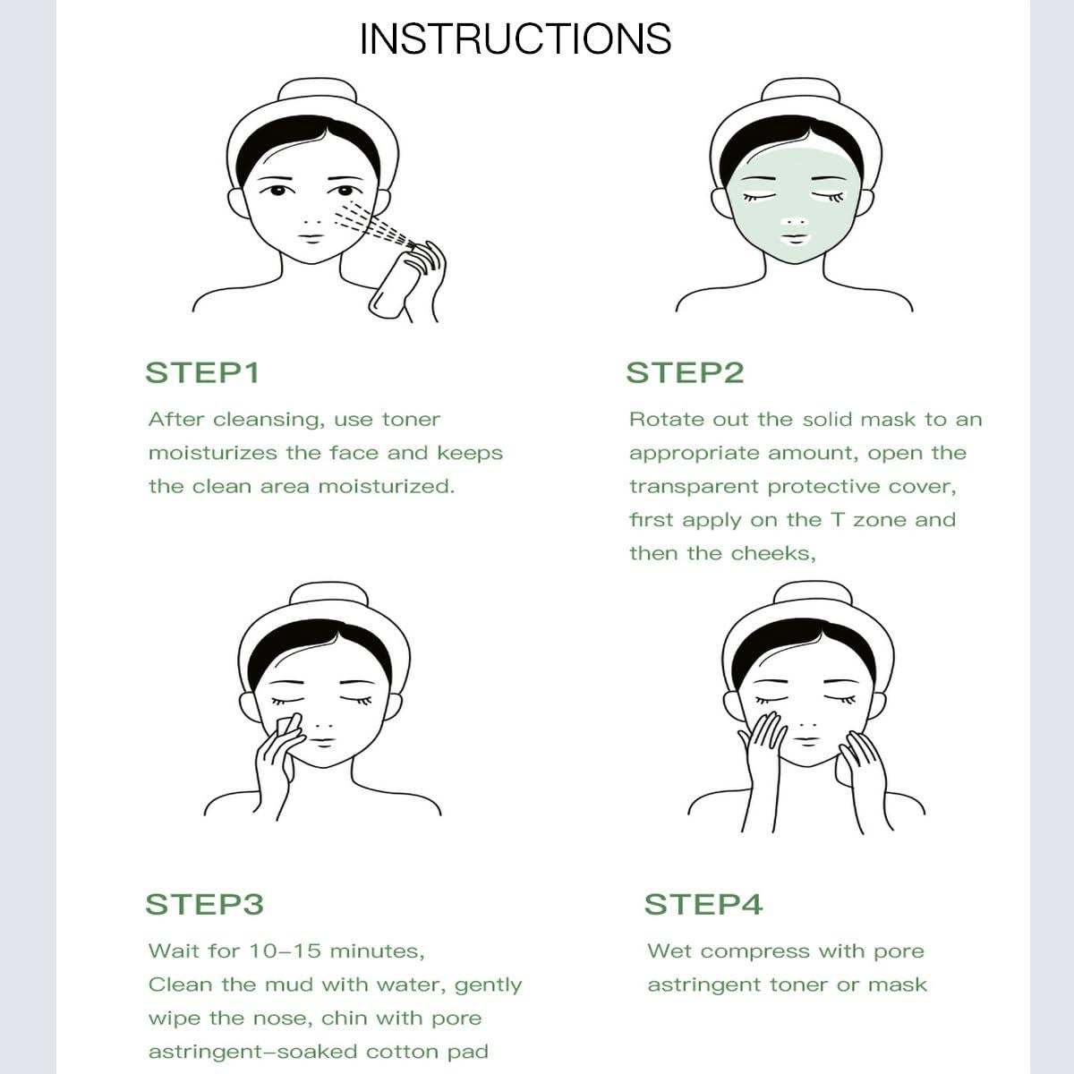 Barra de Mascarilla Limpieza Profunda WenFeng con Té Verde 2PCS